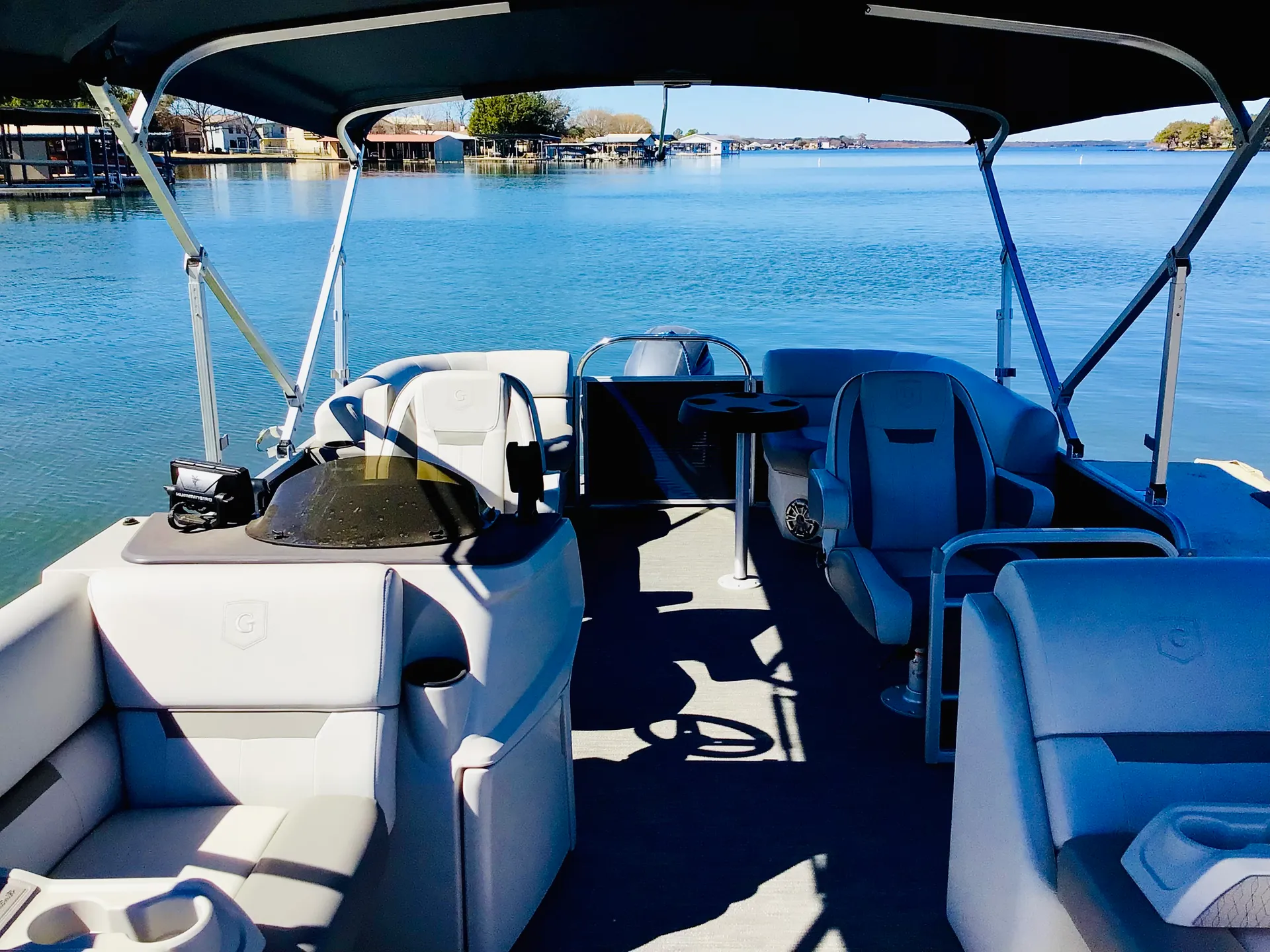 Lots of shade on this Sweetwater tritoon!!