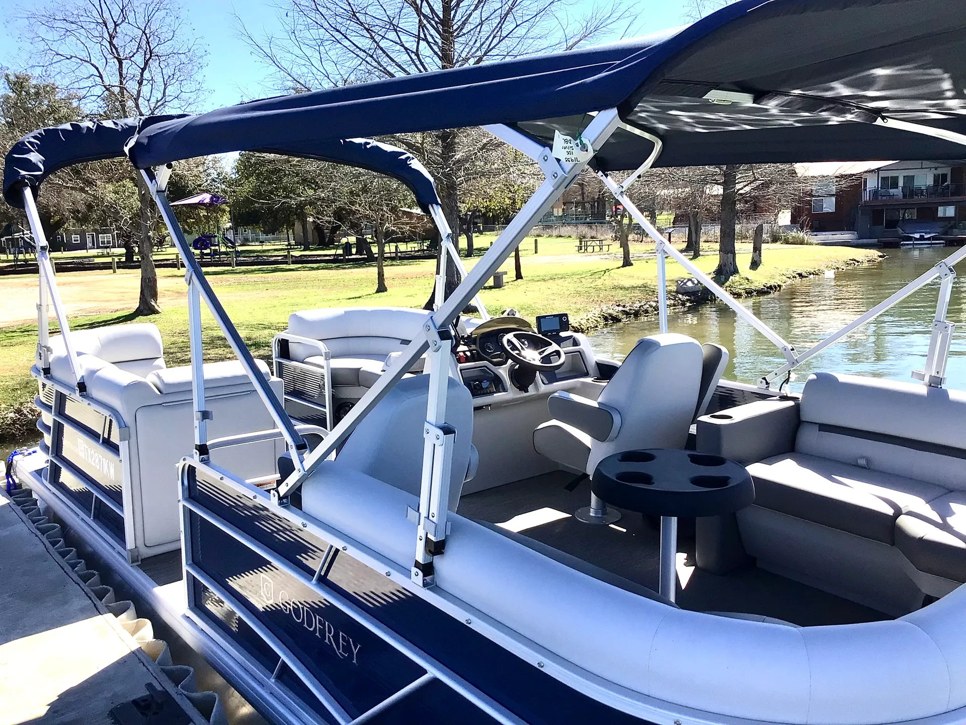 Lots of shade on this Sweetwater tritoon!!