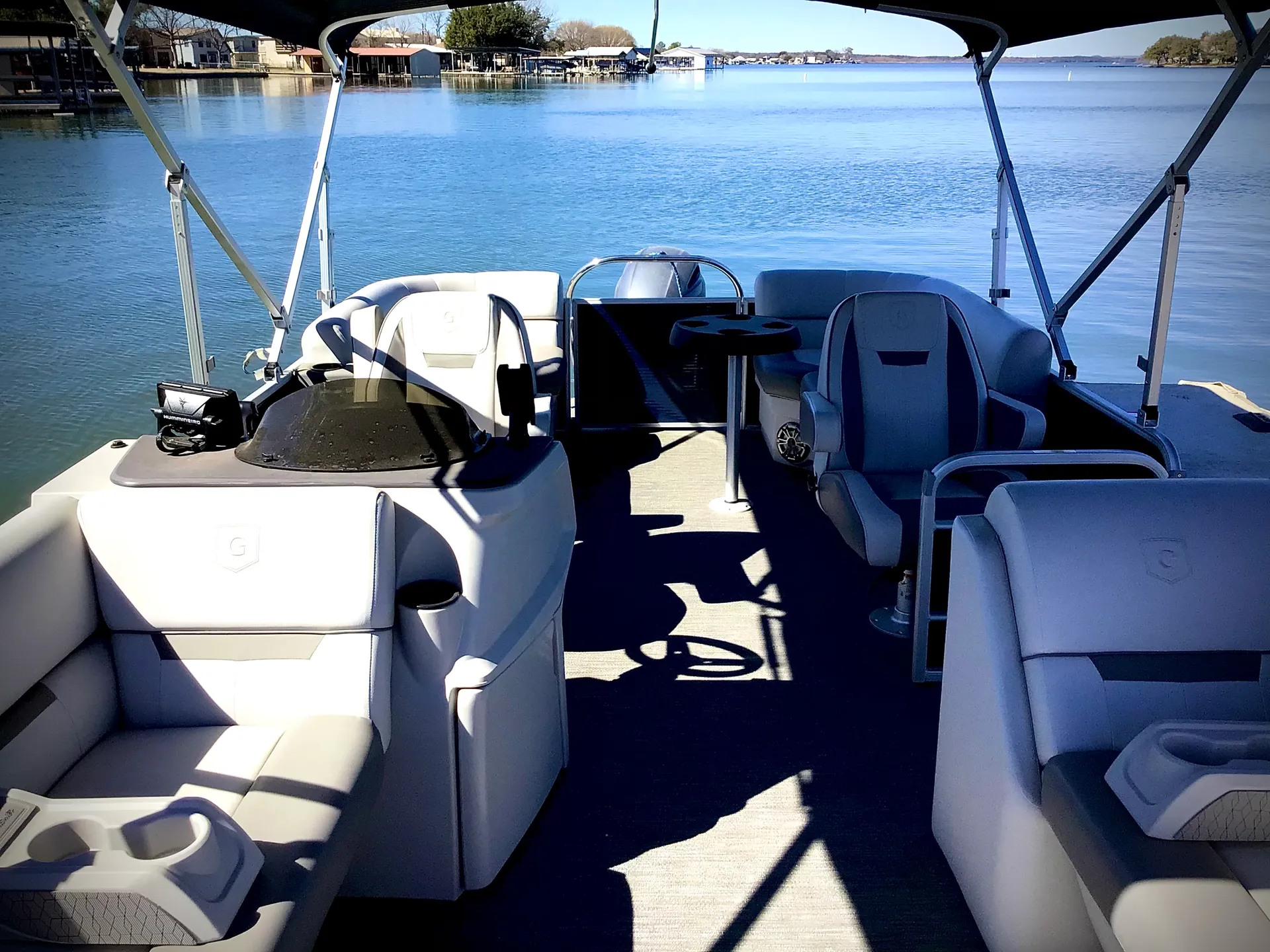 Lots of shade on this Sweetwater tritoon!!