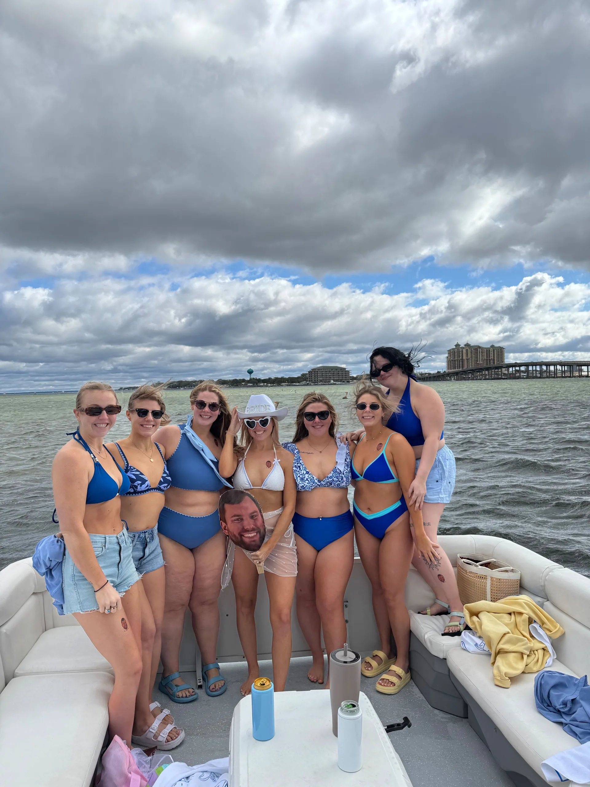 35ft Party Pontoon with a bathroom Upper deck with slide and wet bar