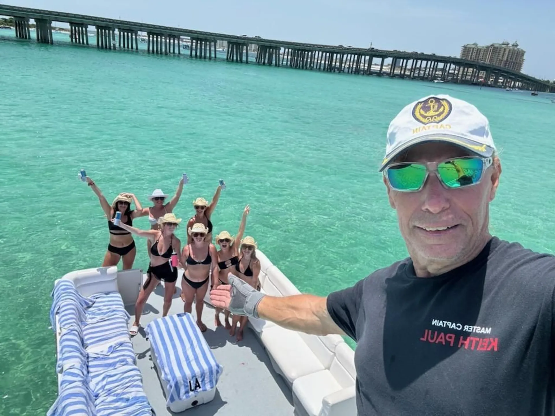 35ft Party Pontoon with a bathroom Upper deck with slide and wet bar