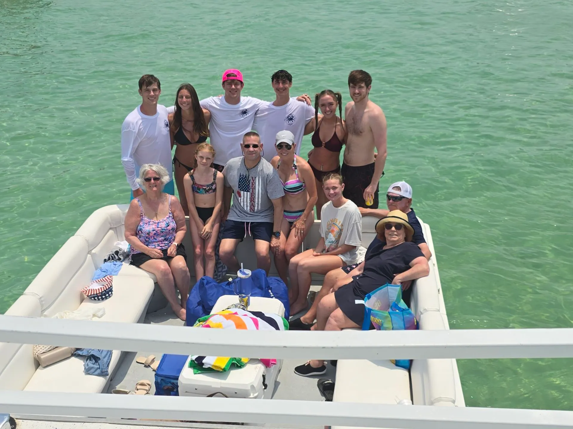 35ft Party Pontoon with a bathroom Upper deck with slide and wet bar