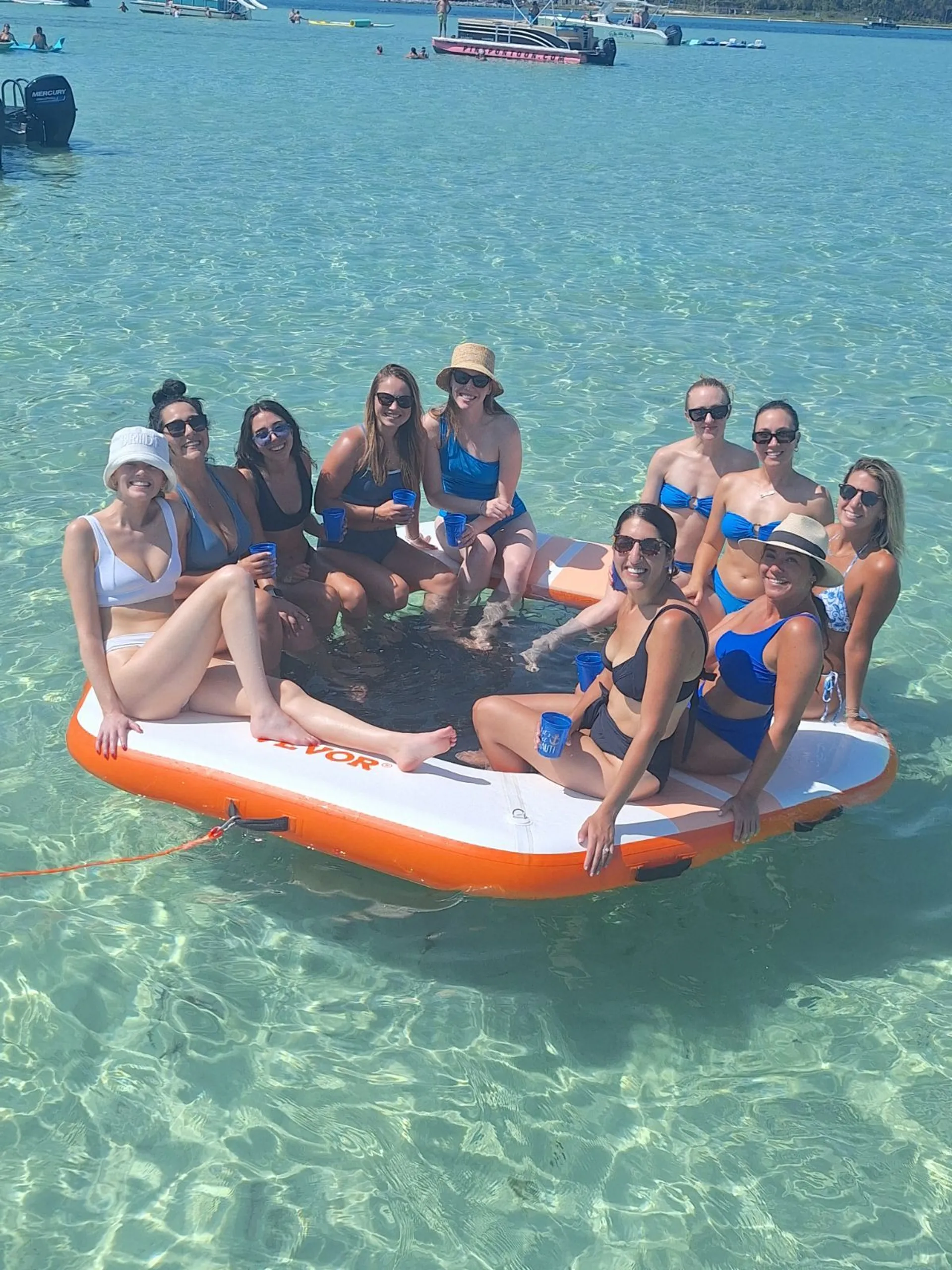 35ft Party Pontoon with a bathroom Upper deck with slide and wet bar