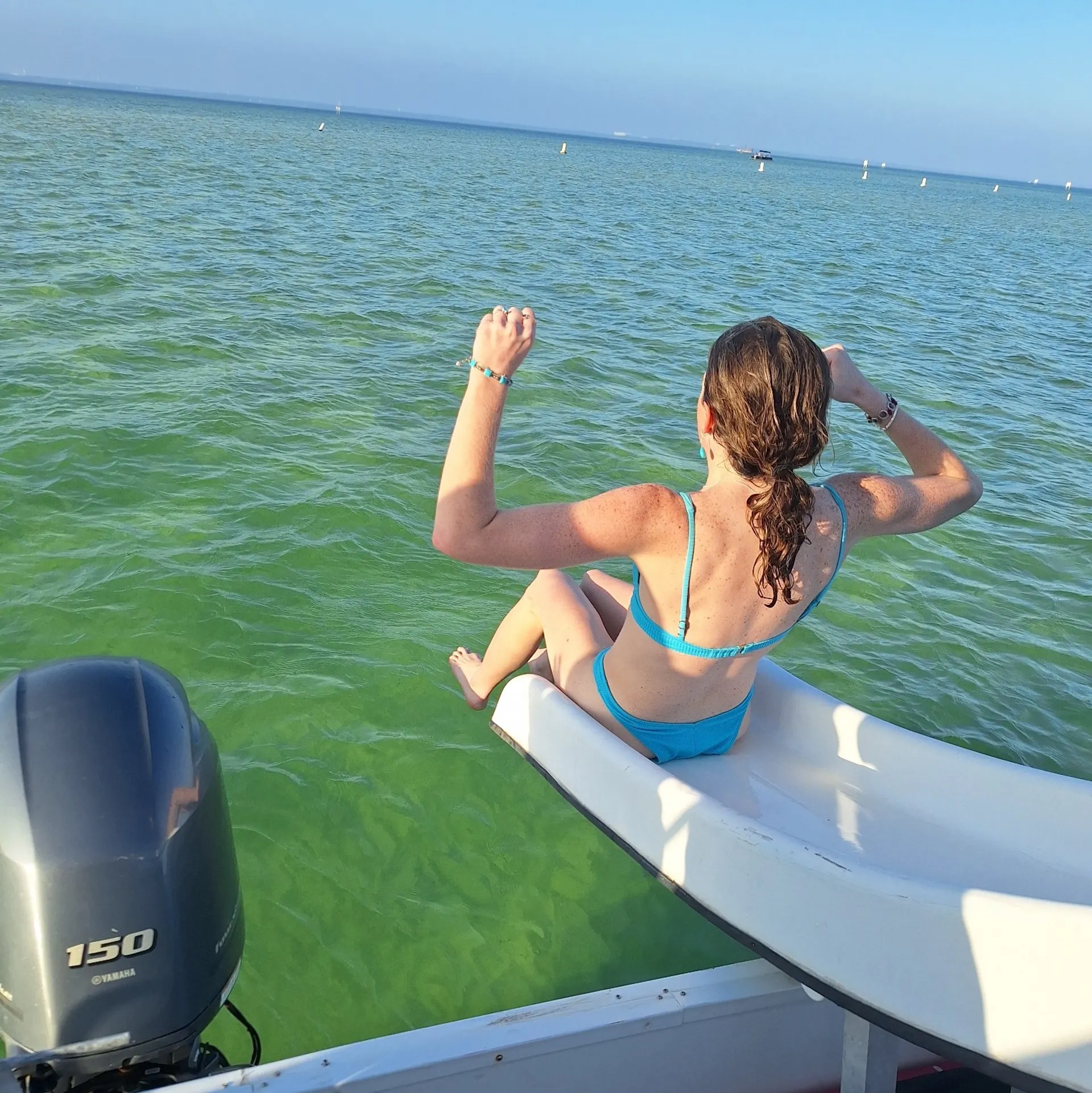 35ft Party Pontoon with a bathroom Upper deck with slide and wet bar