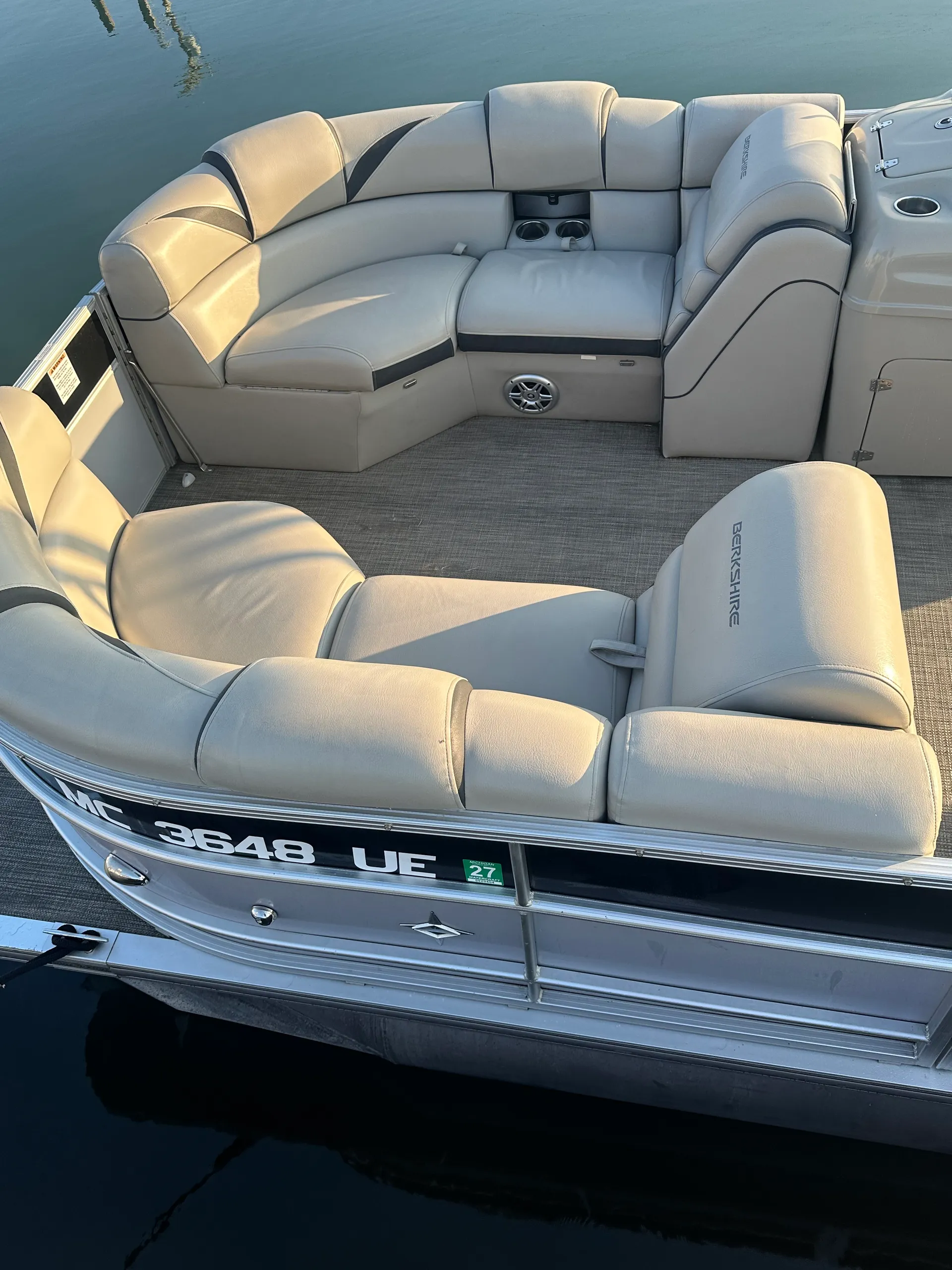 23 foot Berkshire Tritoon on Lake St. Clair