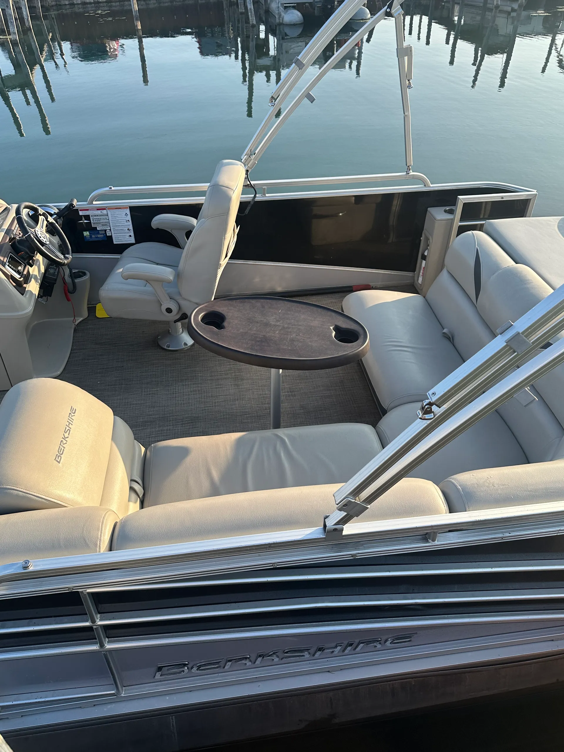 23 foot Berkshire Tritoon on Lake St. Clair
