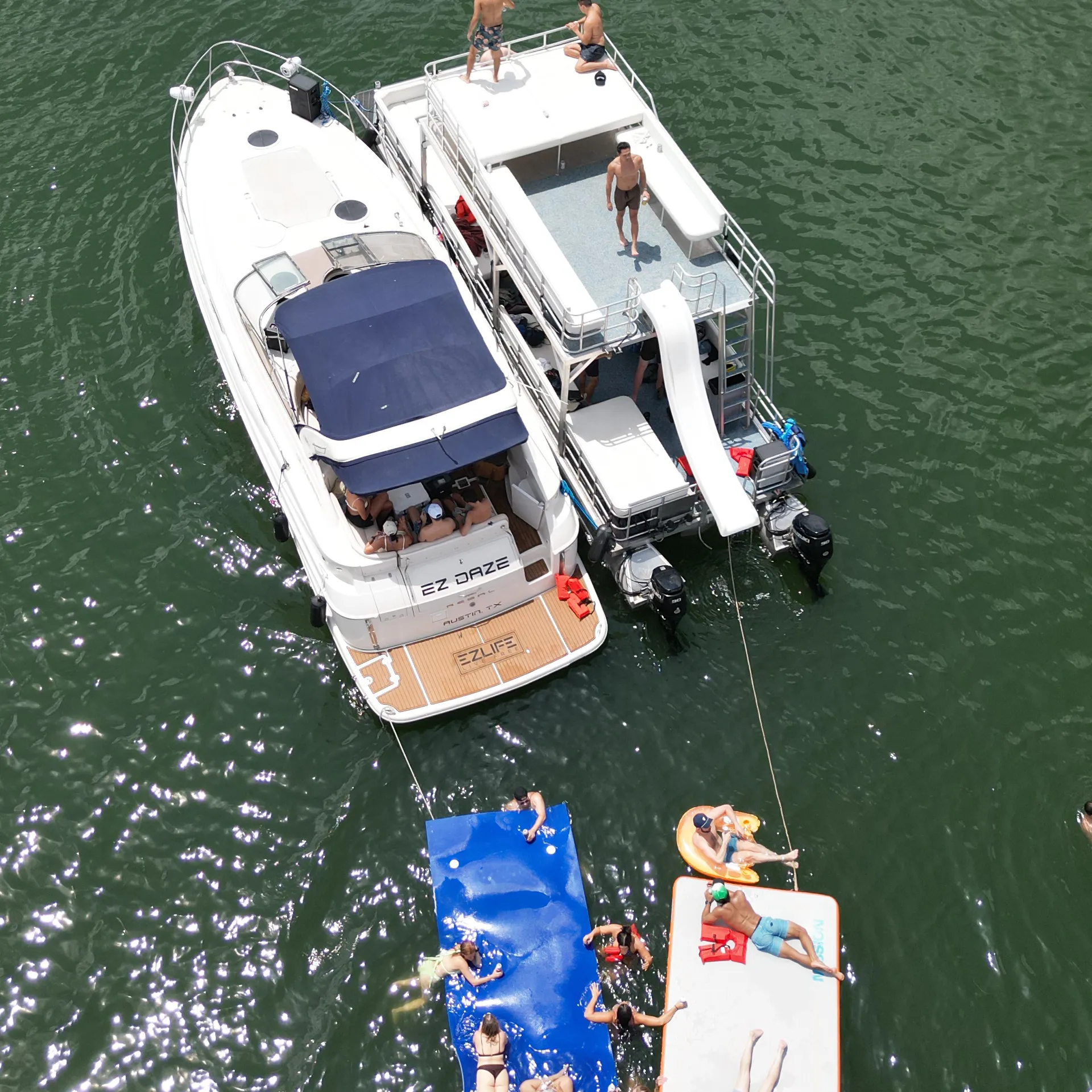 Double decker with slide (up to 32 person capacity)