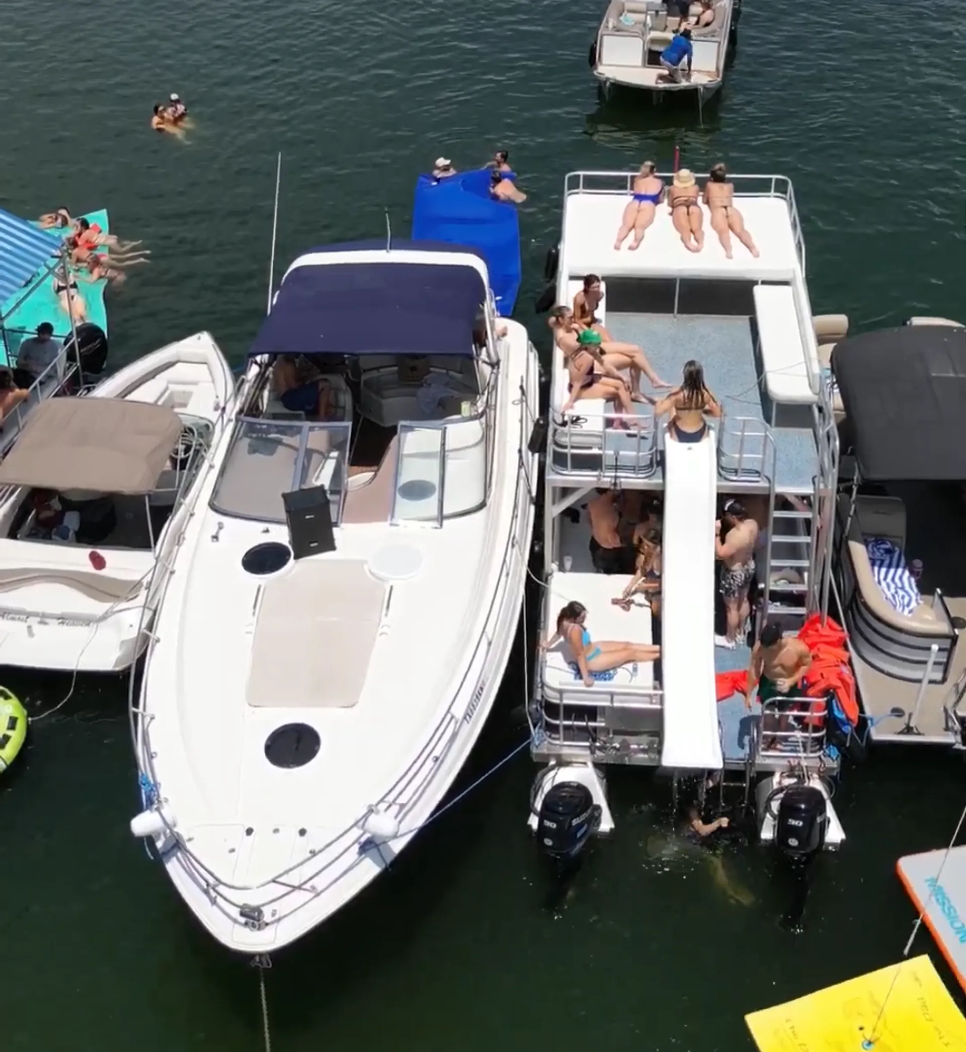 Double decker with slide (up to 32 person capacity)