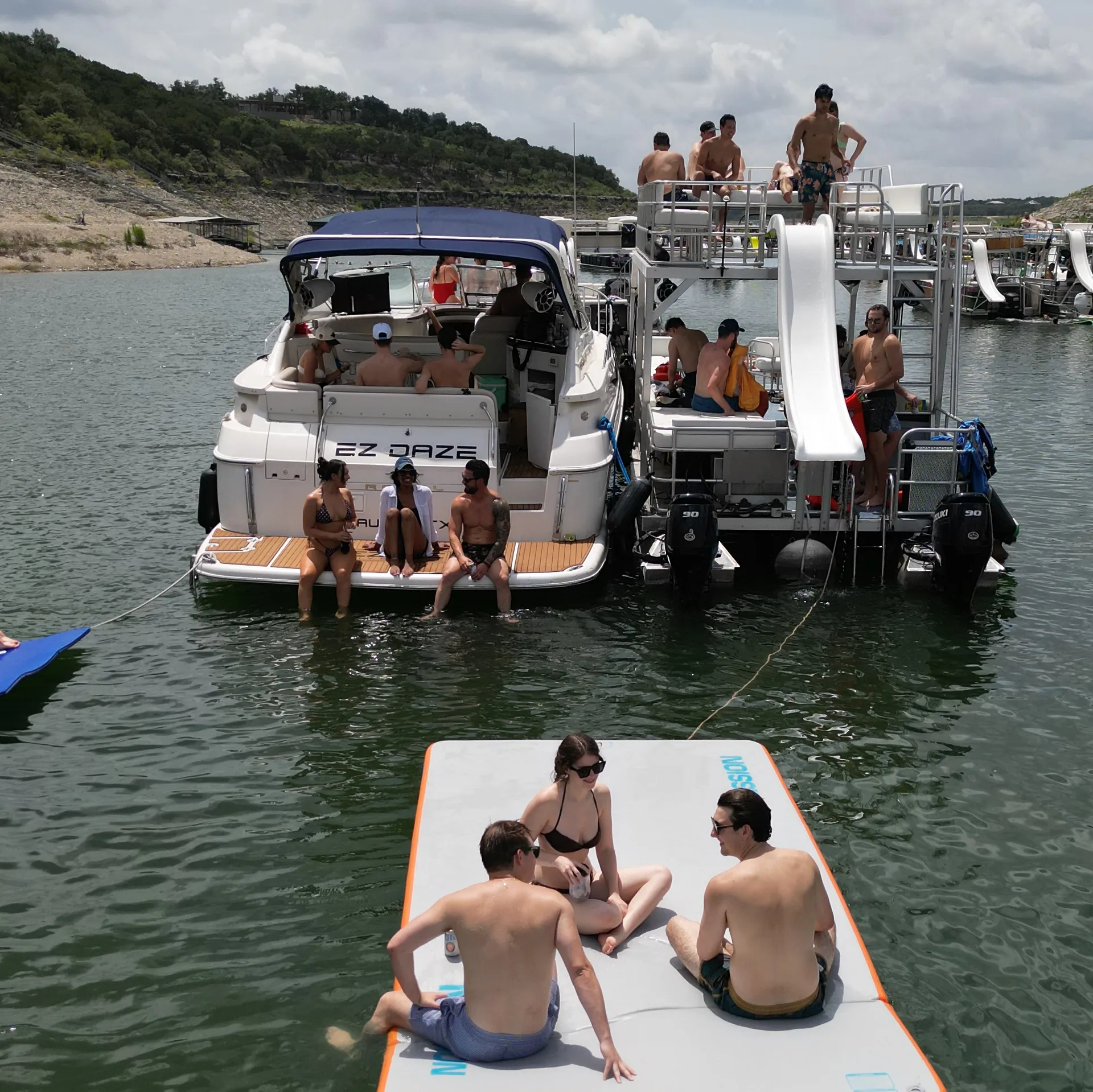 Double decker with slide (up to 32 person capacity)