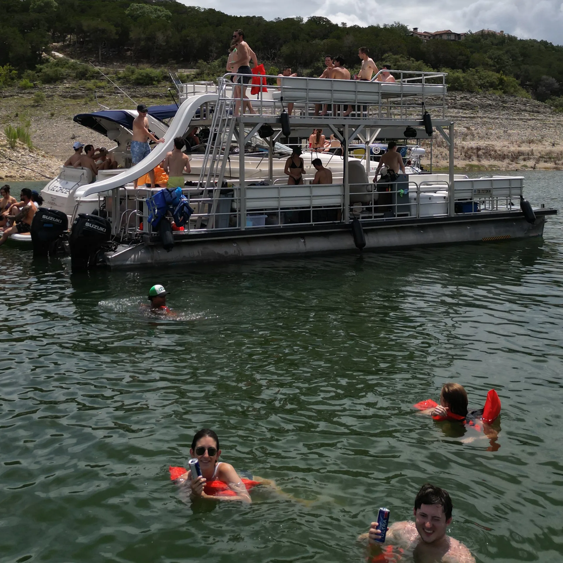 Double decker with slide (up to 32 person capacity)