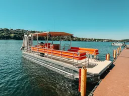 24 person Tiki Pontoon with water slide and GRILL boat photo