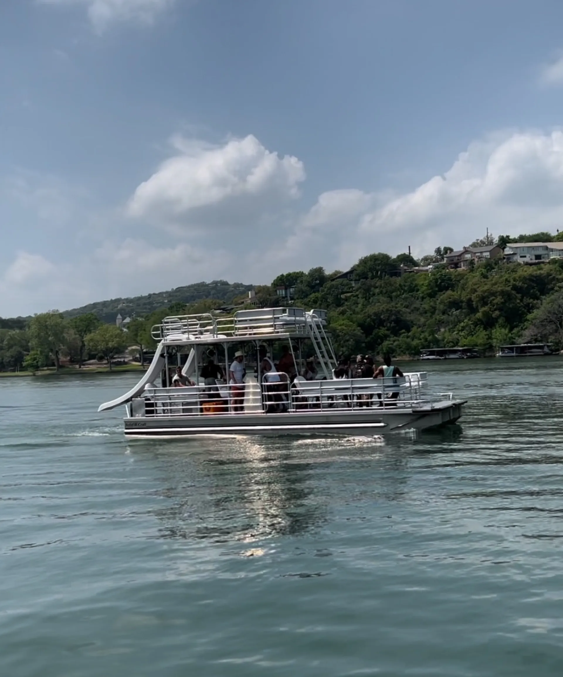 Double Decker with two water slides and an amazing sound system