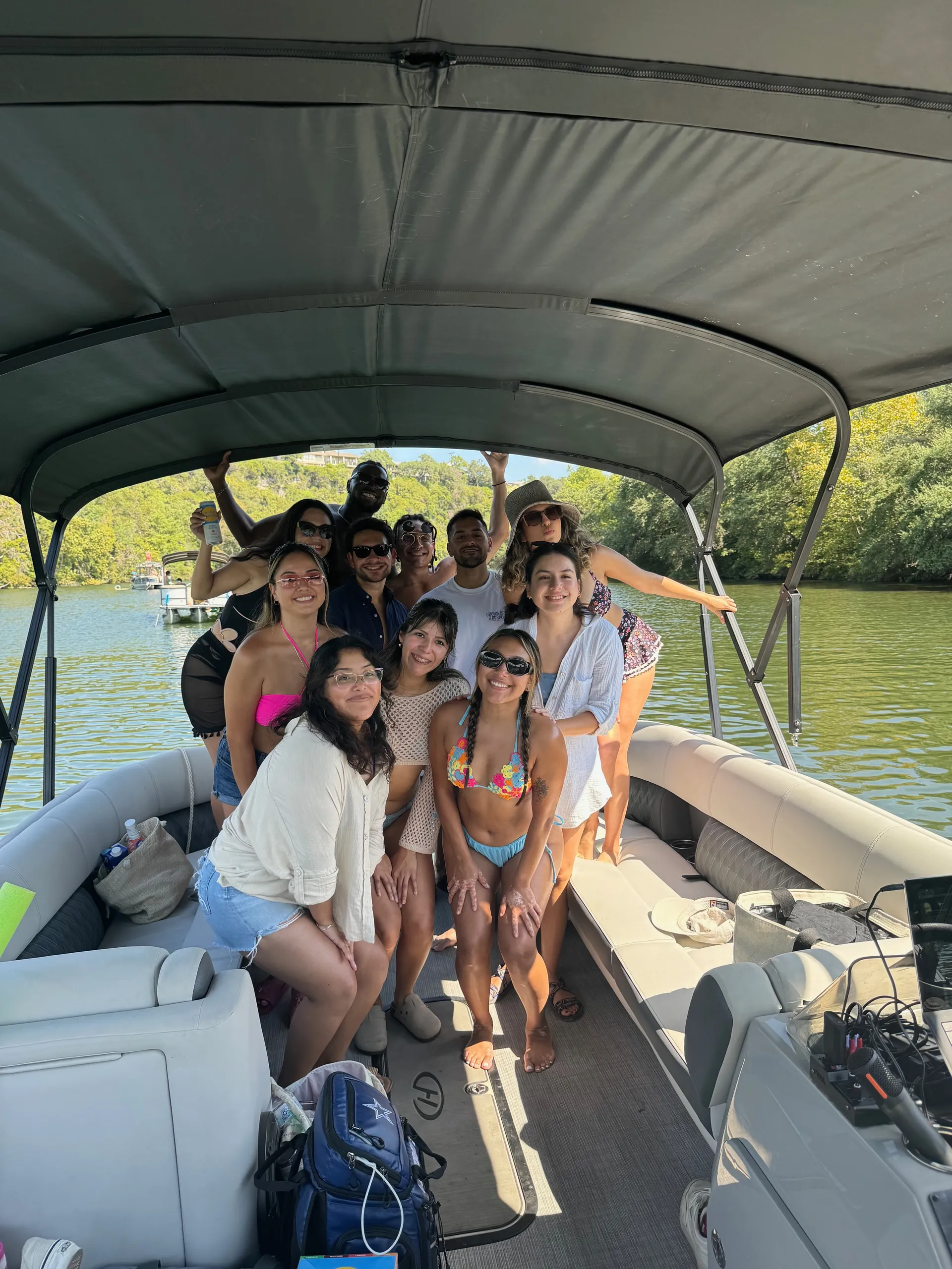 Karaoke Boat - 12 person Captained Harris Tri-toon on Lake Austin.   