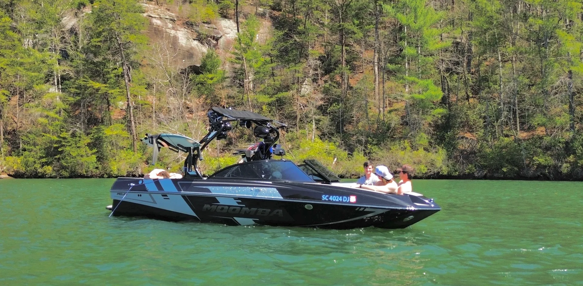 Wake Surf & Cruise on Lake Keowee – 23ft Moomba Mojo Rental 🚤🌊🎶