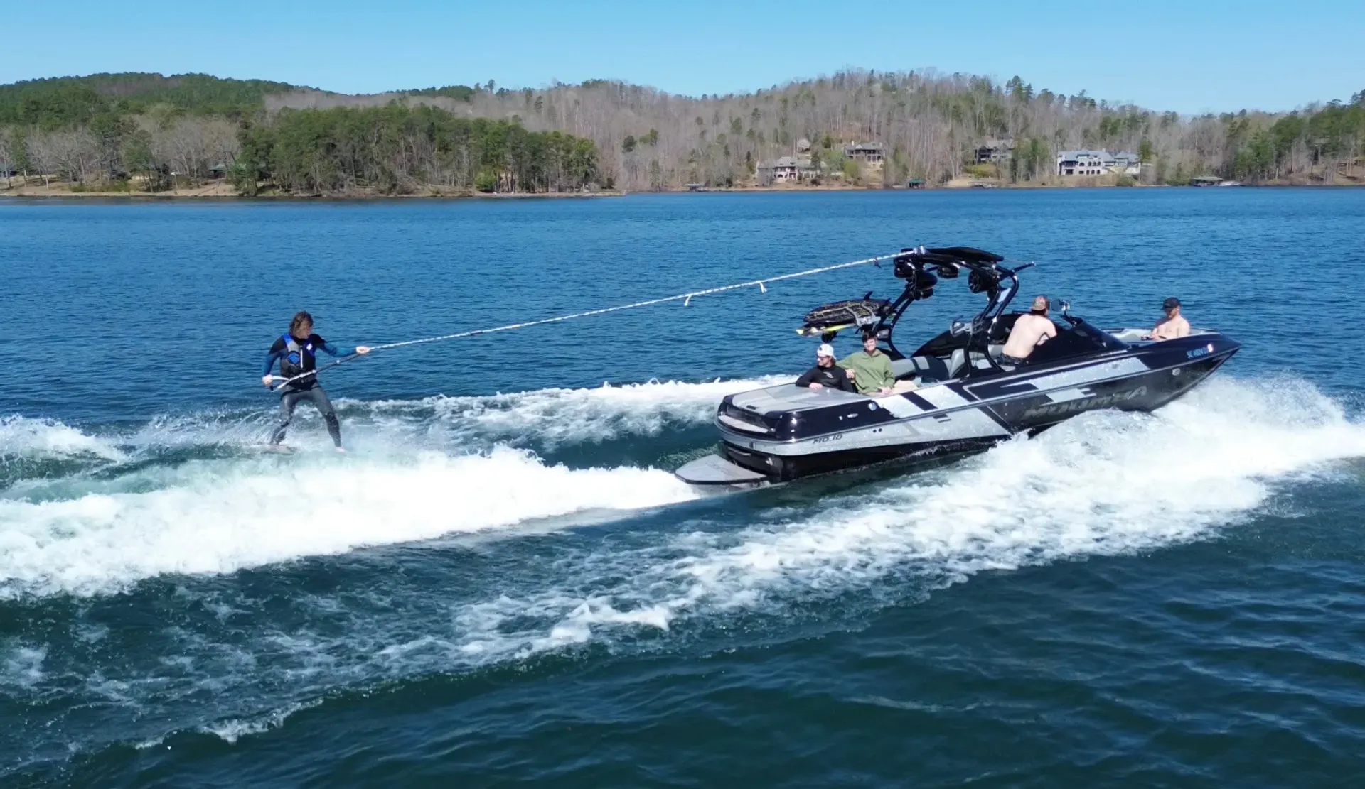 Wake Surf & Cruise on Lake Keowee – 23ft Moomba Mojo Rental 🚤🌊🎶