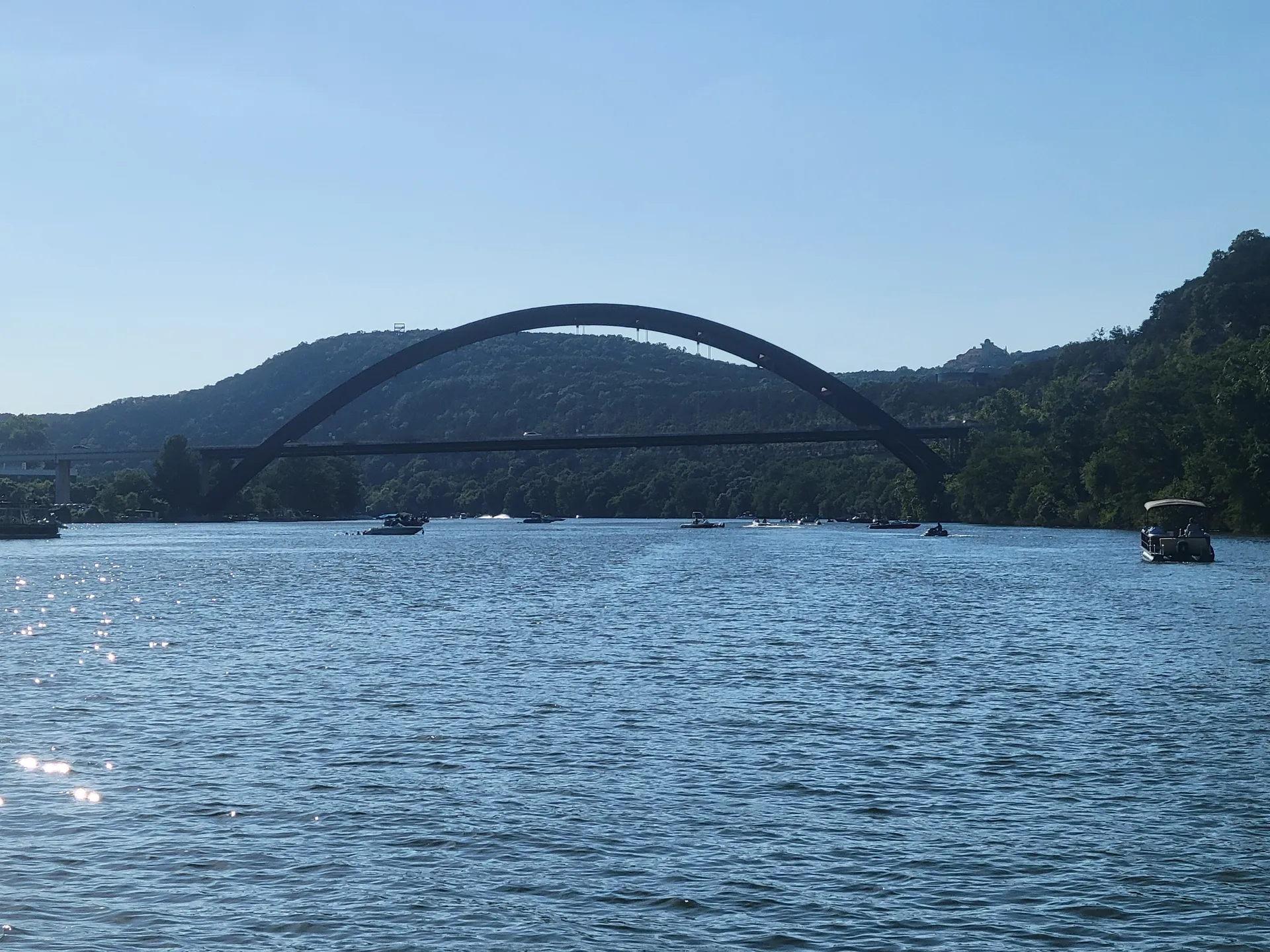 Fully Equipped Tritoon w/ Bluetooth Stereo, Floating Mat & Cooler Inc