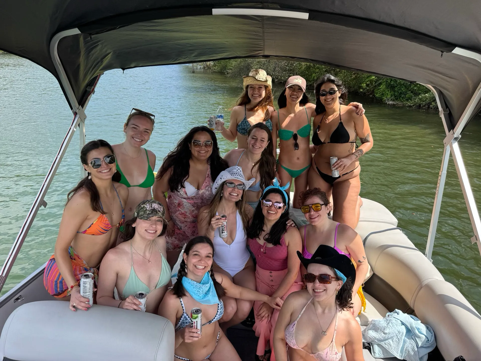 Best Priced 14 person Captained Pontoon  