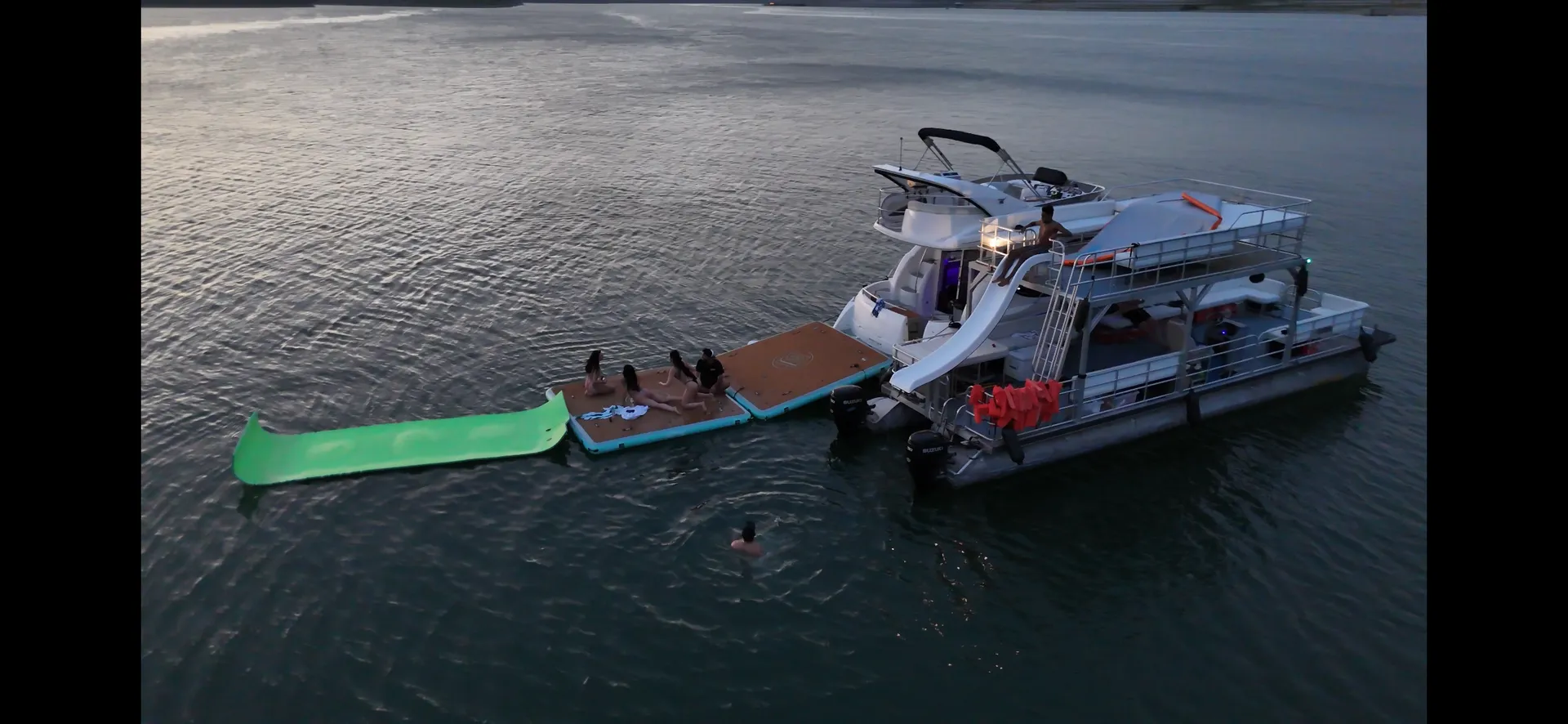 Double decker with slide (up to 32 person capacity)