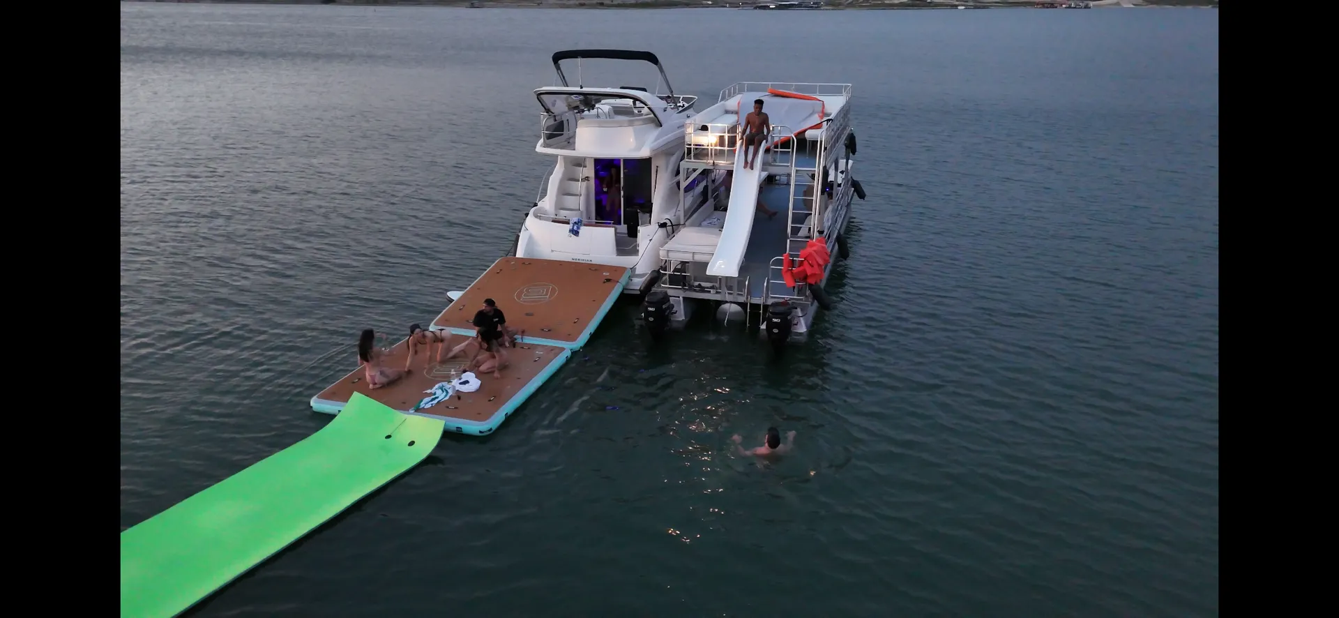 Double decker with slide (up to 32 person capacity)