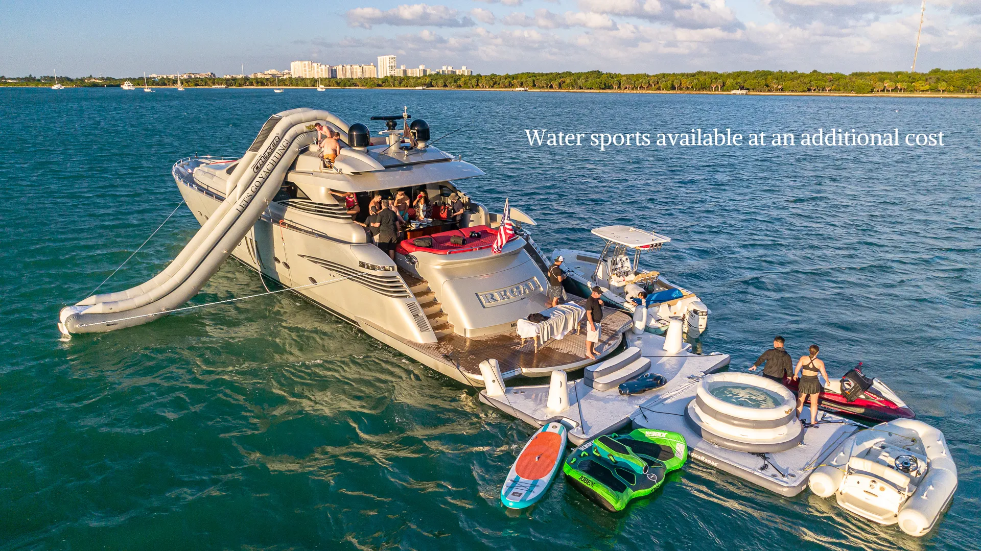 90’ Pershing “Regal” - Seabob + Trampoline Included with Every Charter