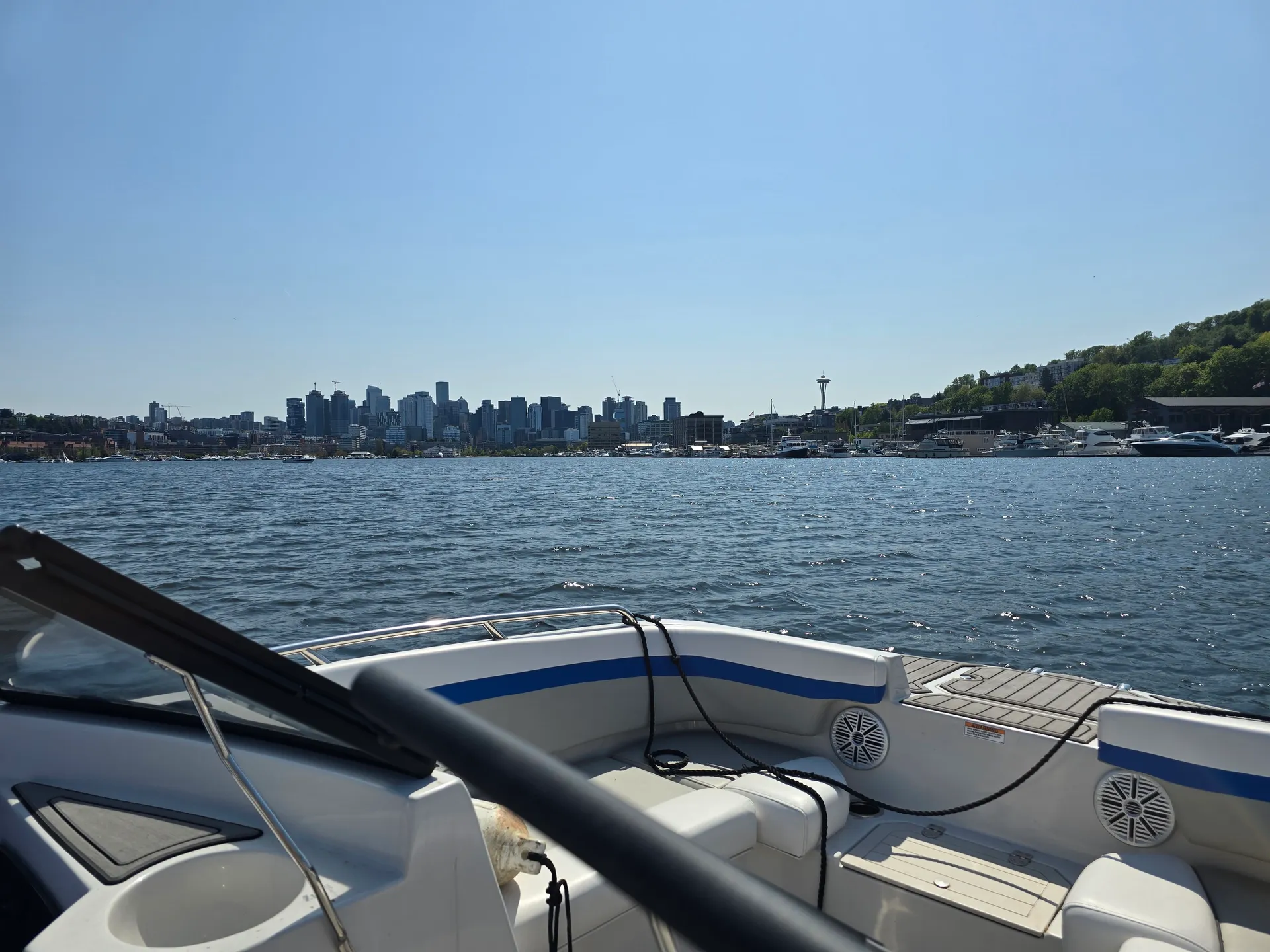 NEW deck boat with swim platforms