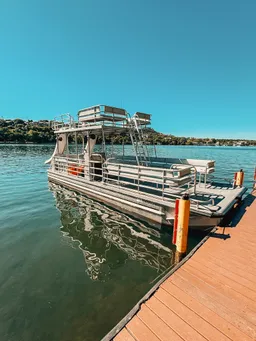 Double Decker with Two Waterslides and Sound System – Lake Austin boat photo