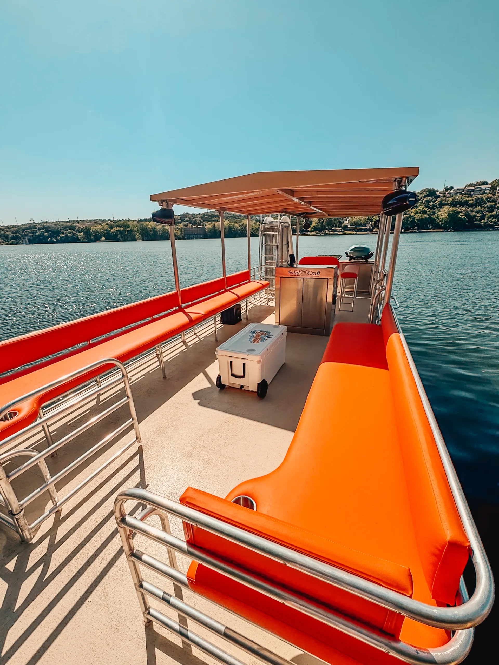 24 person Tiki Pontoon with water slide and GRILL