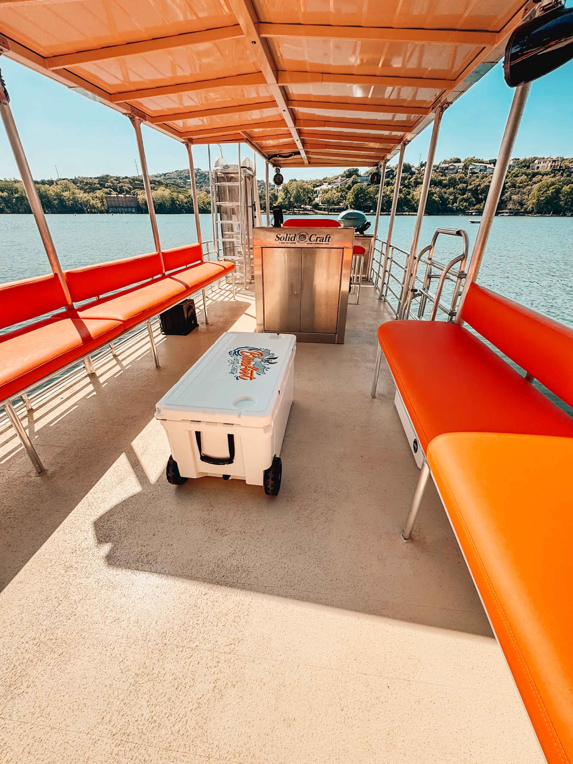 24 person Tiki Pontoon with water slide and GRILL