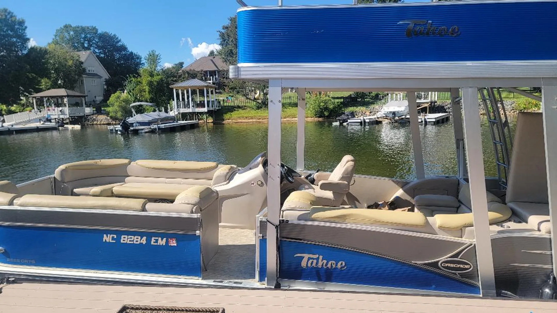 Thrill & Chill on Lake Norman! Tahoe Cascade 25 ft Double Decker with 