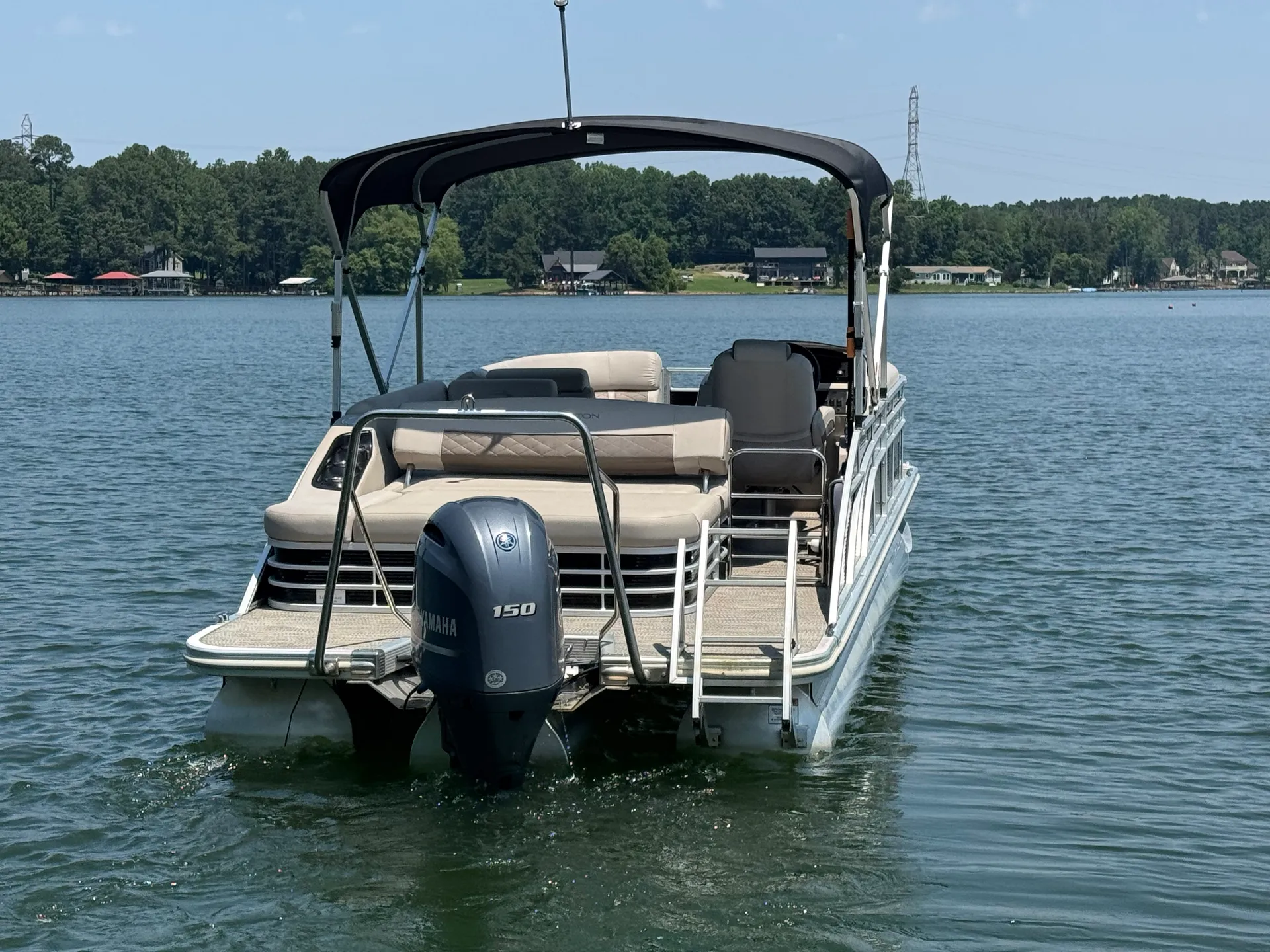Tube and Cruise Lake Norman Luxury Bennington Tritoon Swingback 