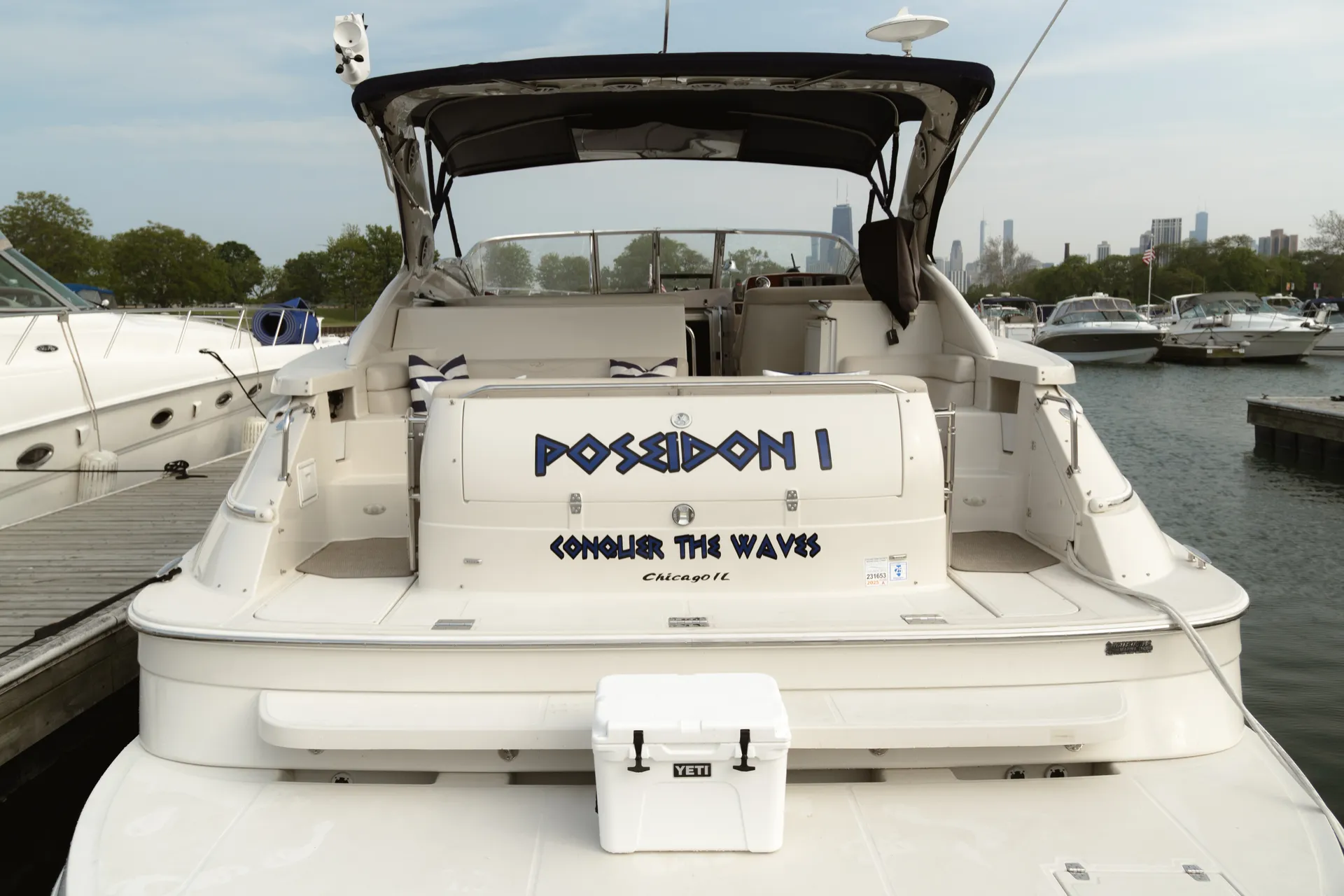 Private 44' Yacht - Conquer the Waves with Poseidon Chicago Charters!