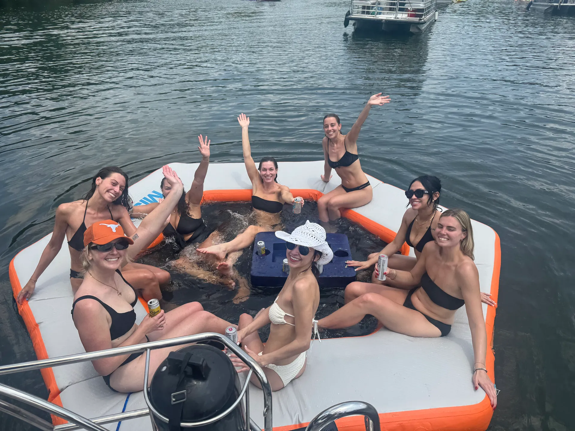 Karaoke Boat - 12 person Captained Harris Tri-toon on Lake Austin.   