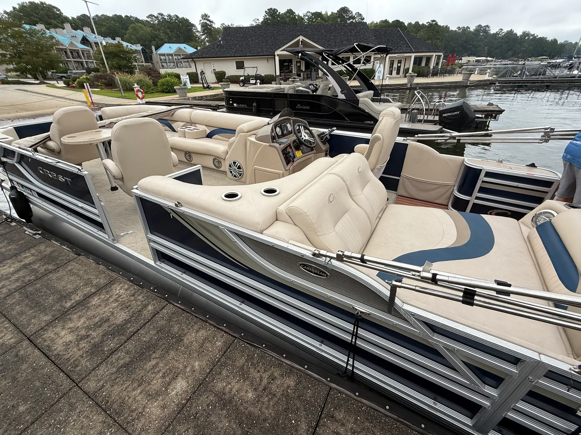 Top-Tier Tritoon Fun, Crest Caribbean 250SL on Lanier! 