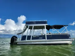 2025 Tahoe funship 25 ft upper deck  with slide 150 hp mercury boat photo