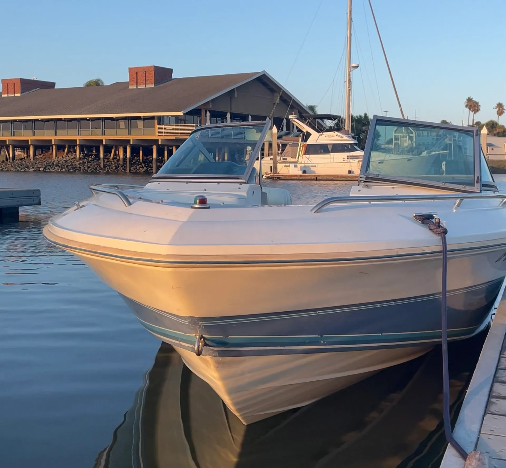 Experience the thrill of wake surfing on a classic 1989 Cobalt