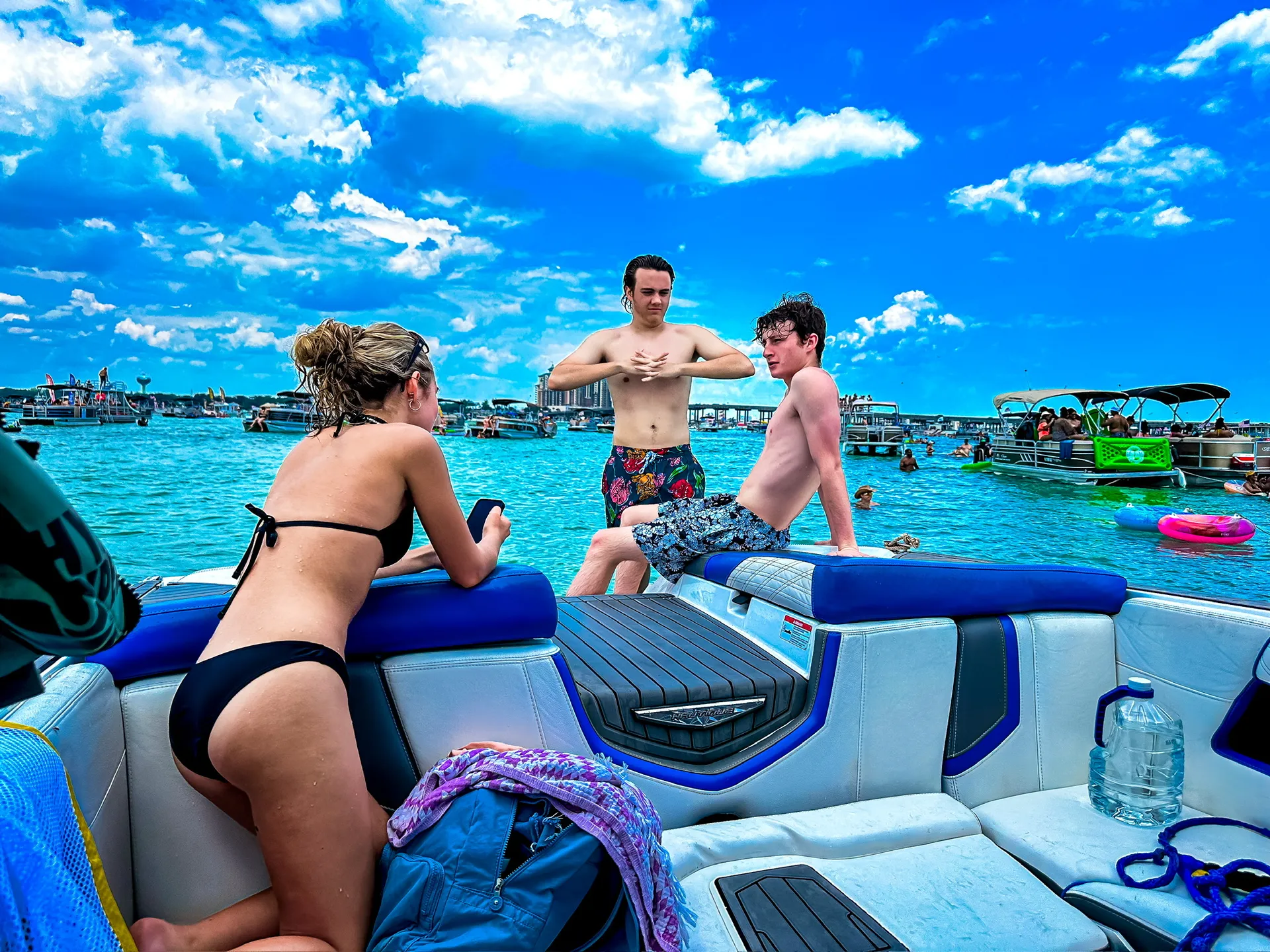 Crab island excursion & Wakesurf session on a 2025 Nautique G23 