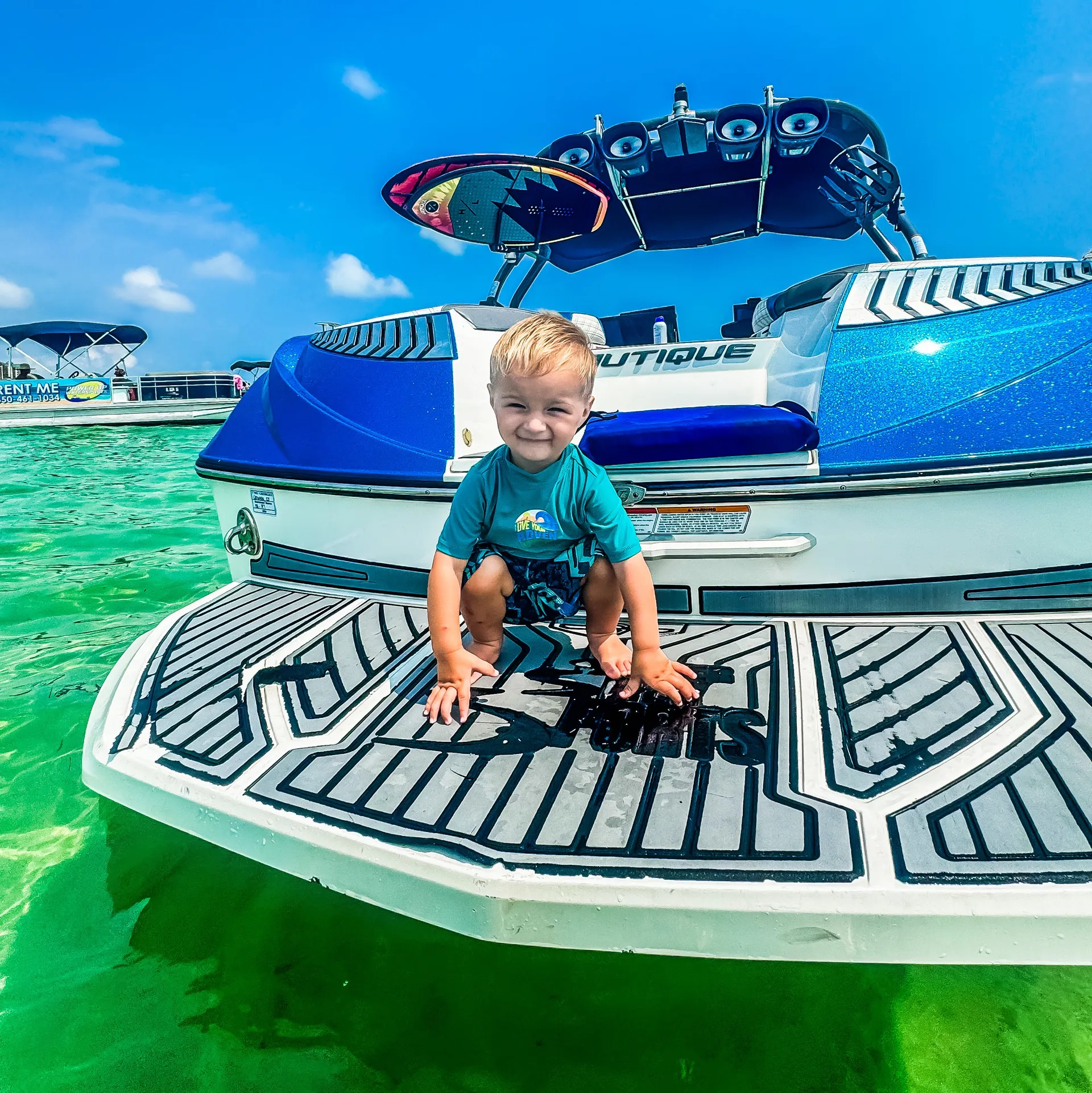 Crab island excursion & Wakesurf session on a 2025 Nautique G23 