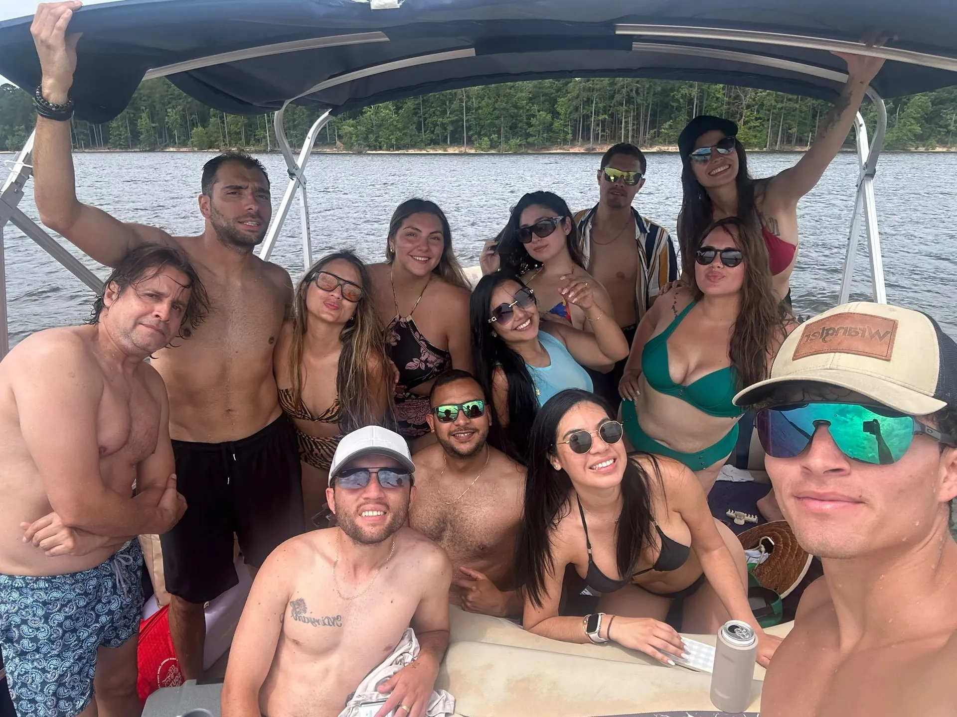 22' Blue Blessings Pontoon with grill. 