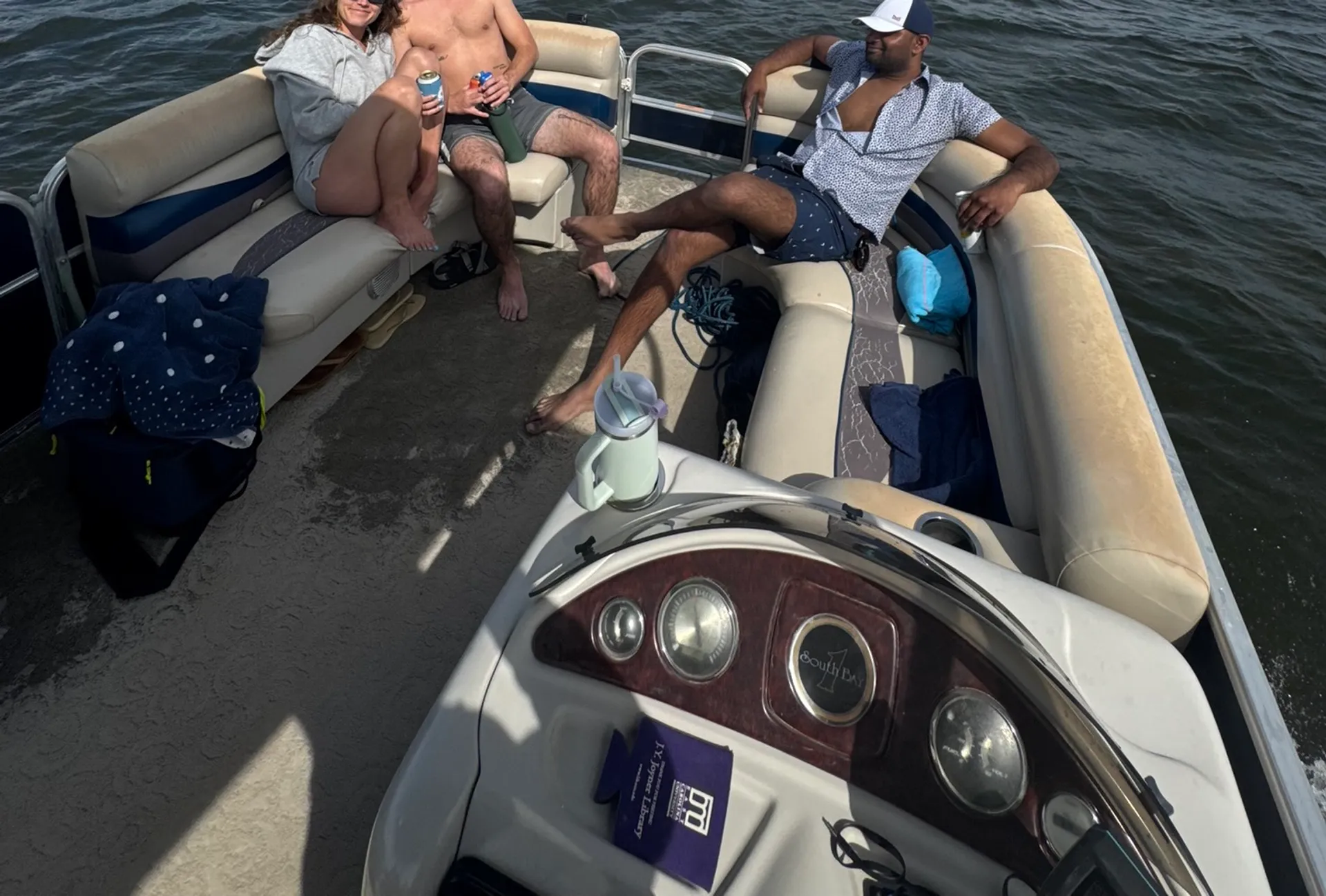 22' Blue Blessings Pontoon with grill. 