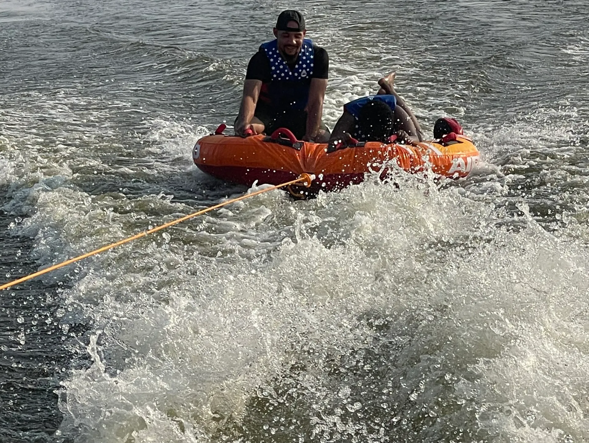 22' Blue Blessings Pontoon with grill. 