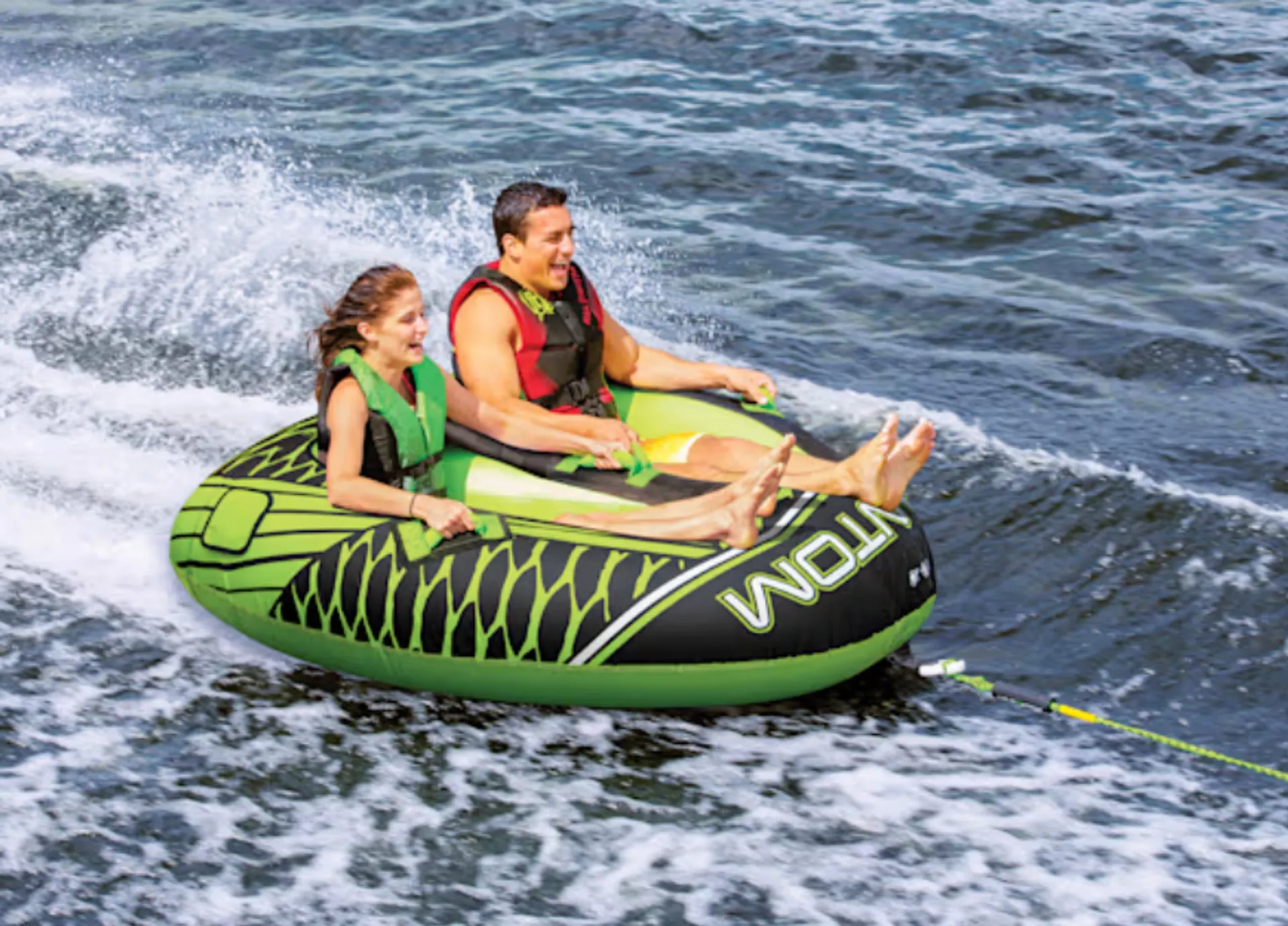 Tournament Fishing Boat Ready with Towable Tube