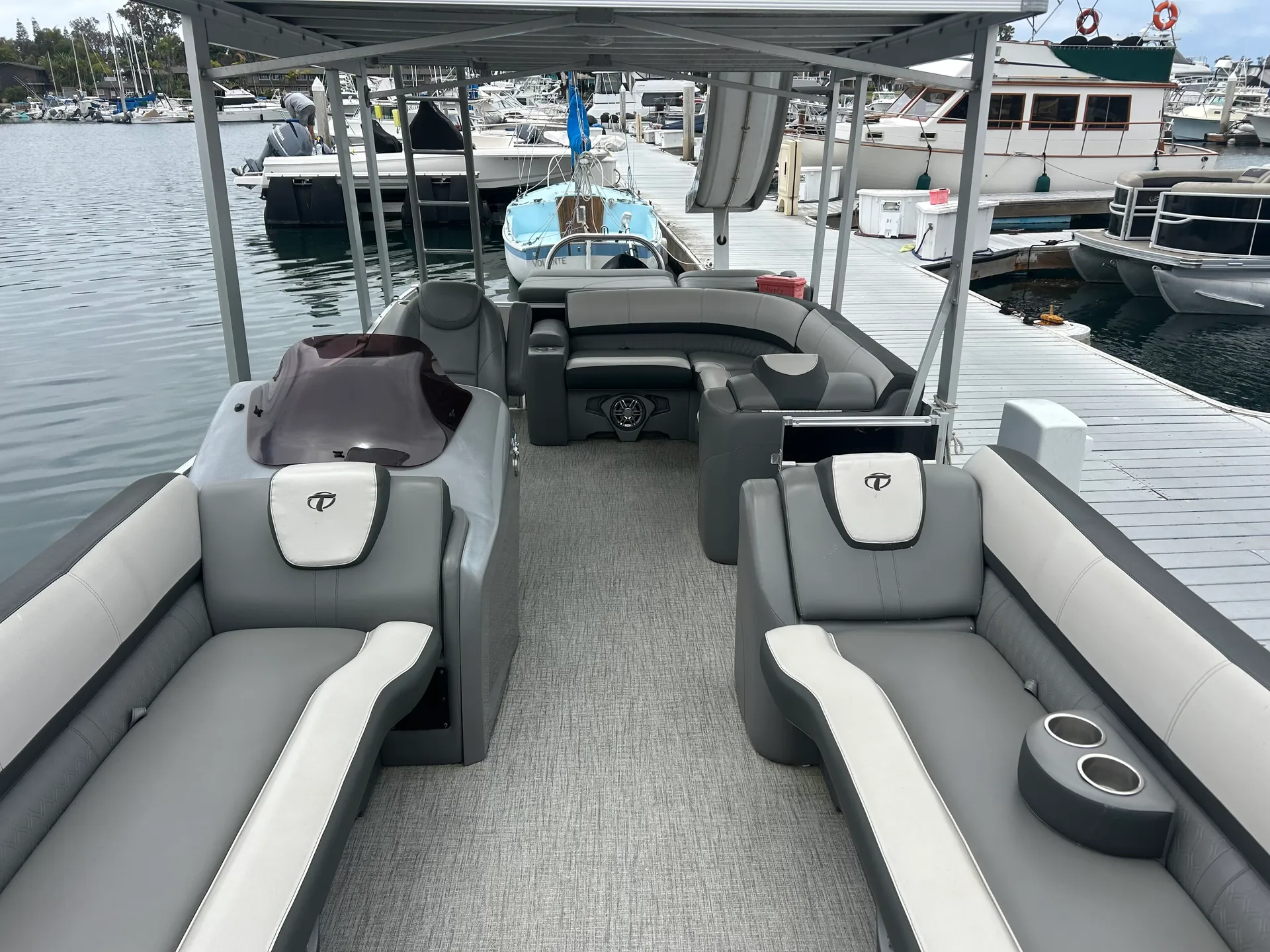  25ft Double Decker Tritoon Party Barge with a slide - Lake Pleasant