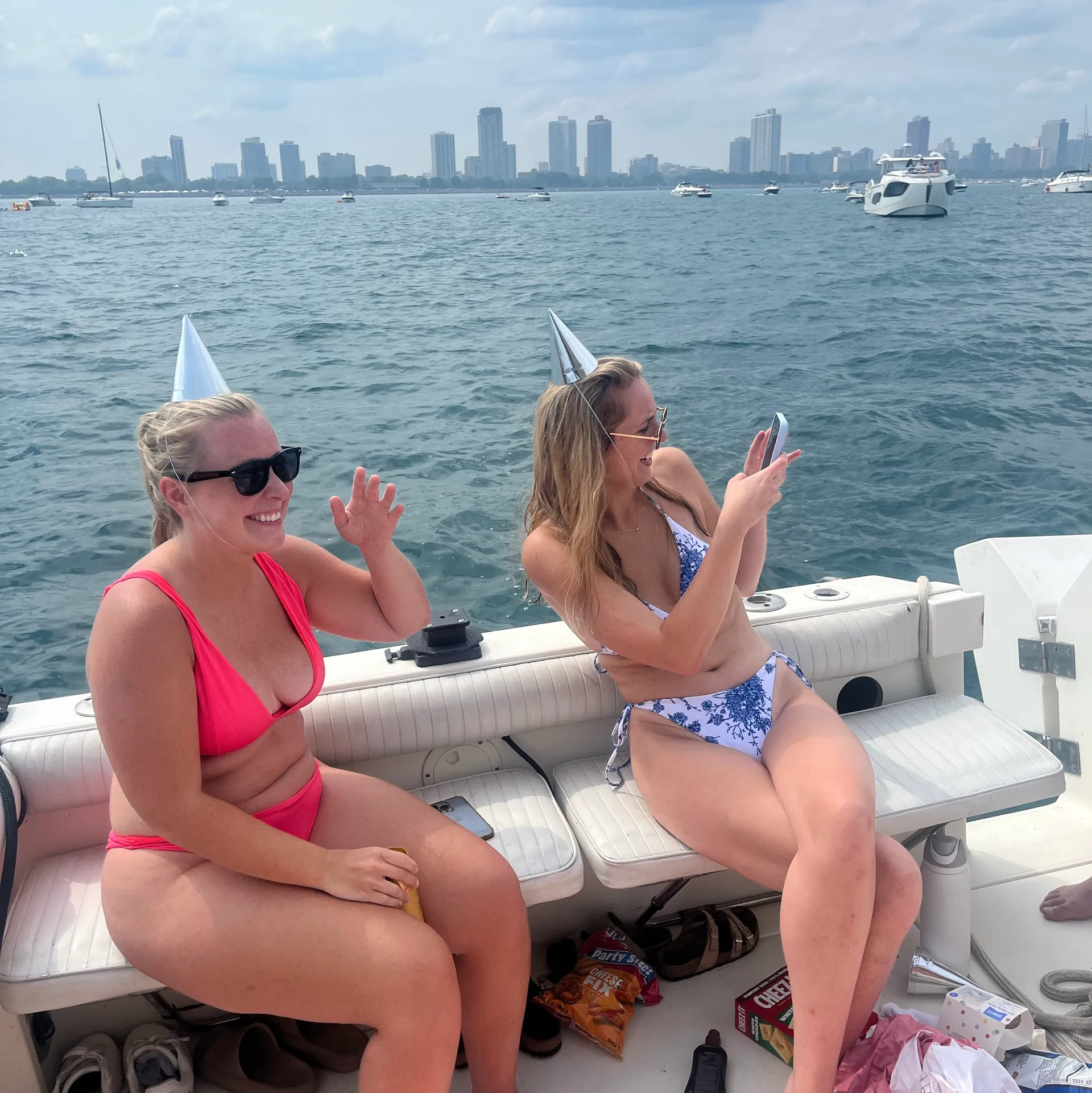 Luxury boat with a the amenities down below. and a great party boat. 