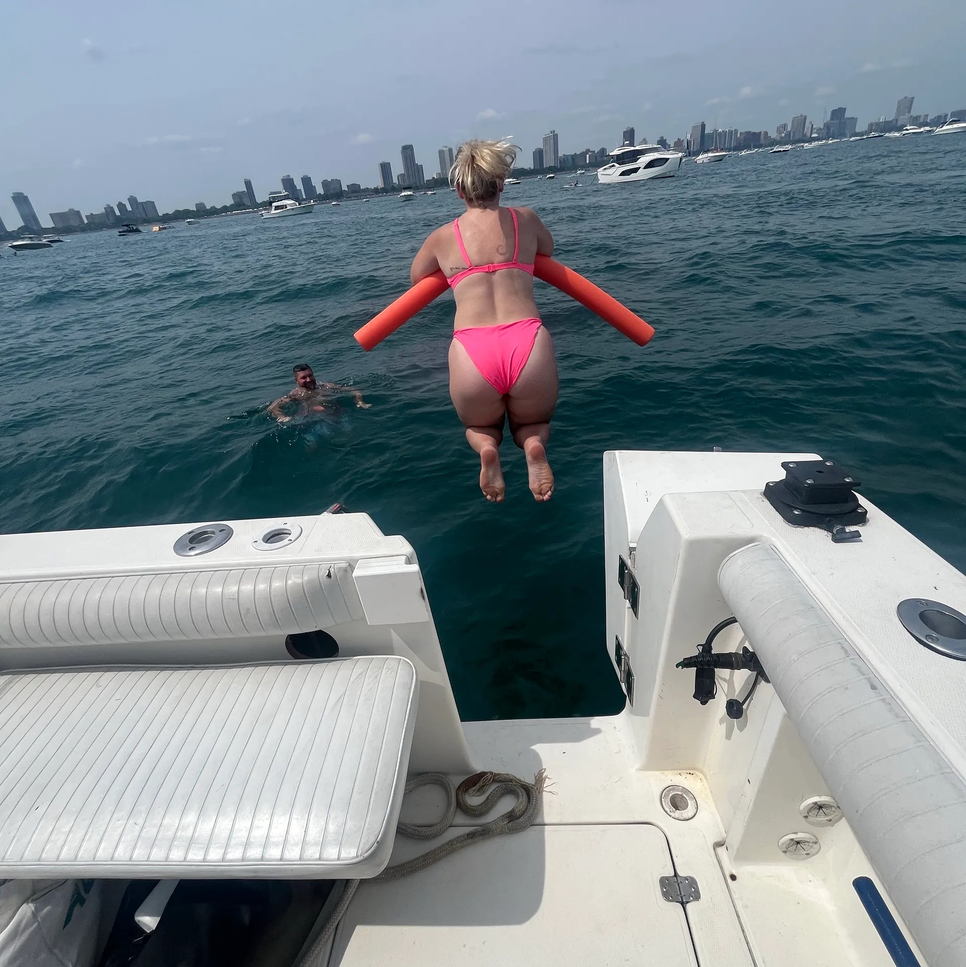 Luxury boat with a the amenities down below. and a great party boat. 