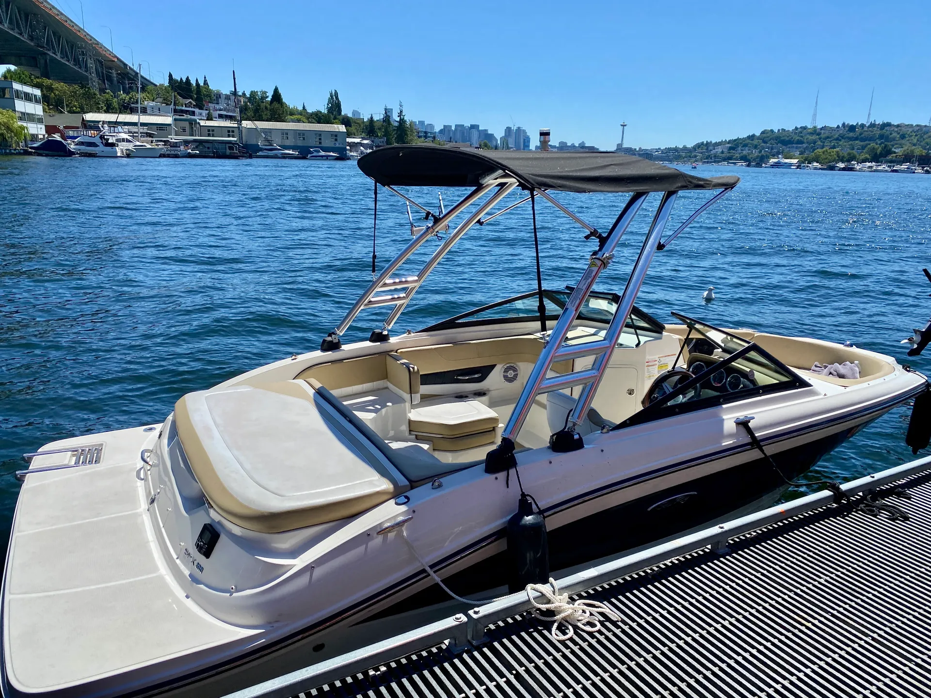 Cruise the lake with well maintained Sea Ray SPX 190