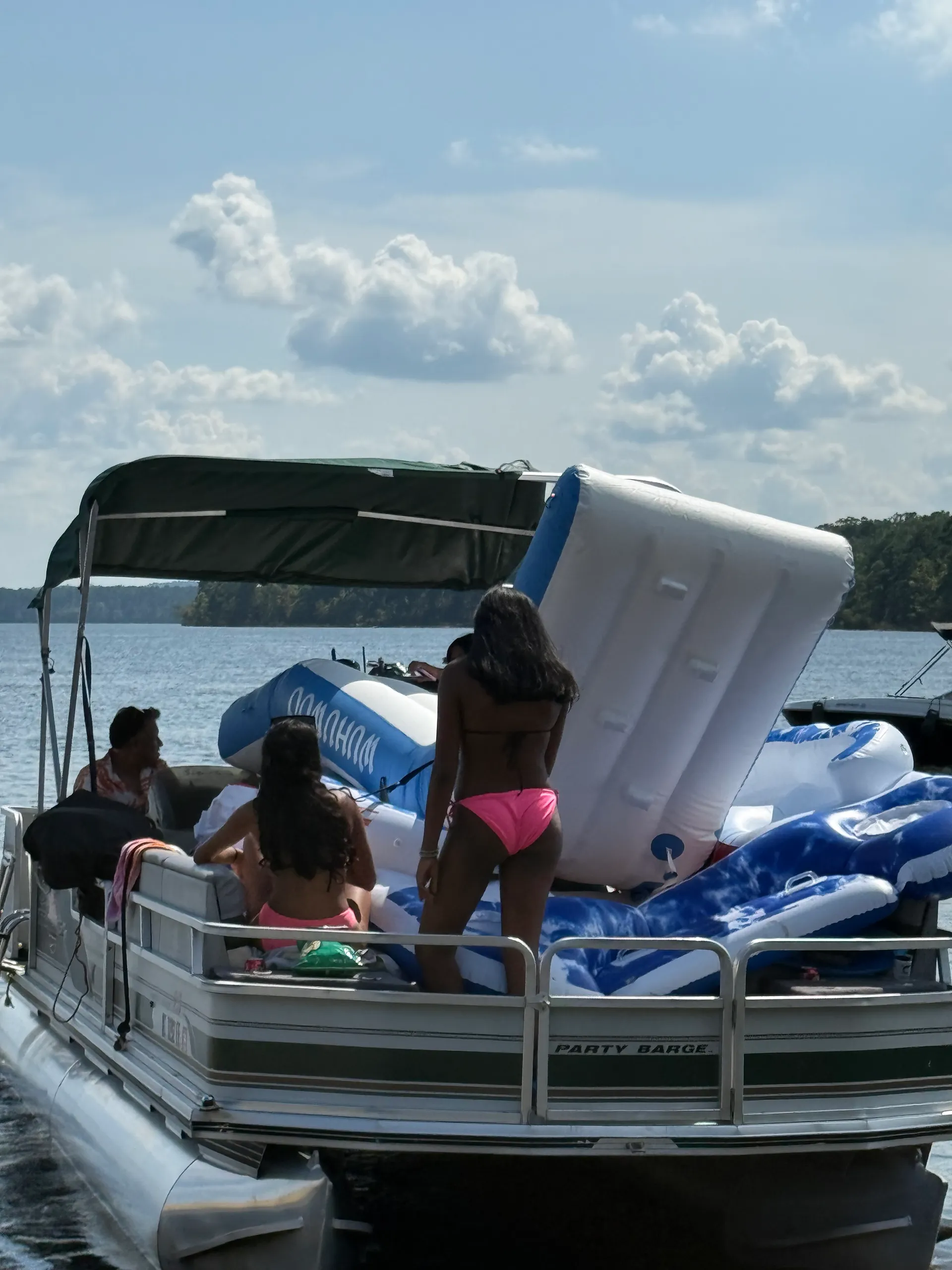 25 ft Party Barge with optional grill ready for your next gathering!
