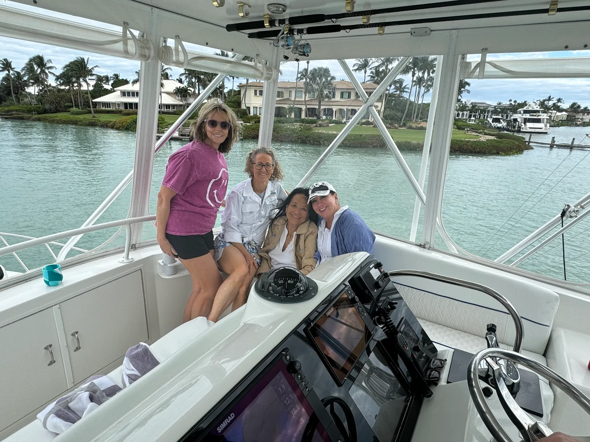 Private Yacht Rental of a stunning 43' Hatteras with Captain