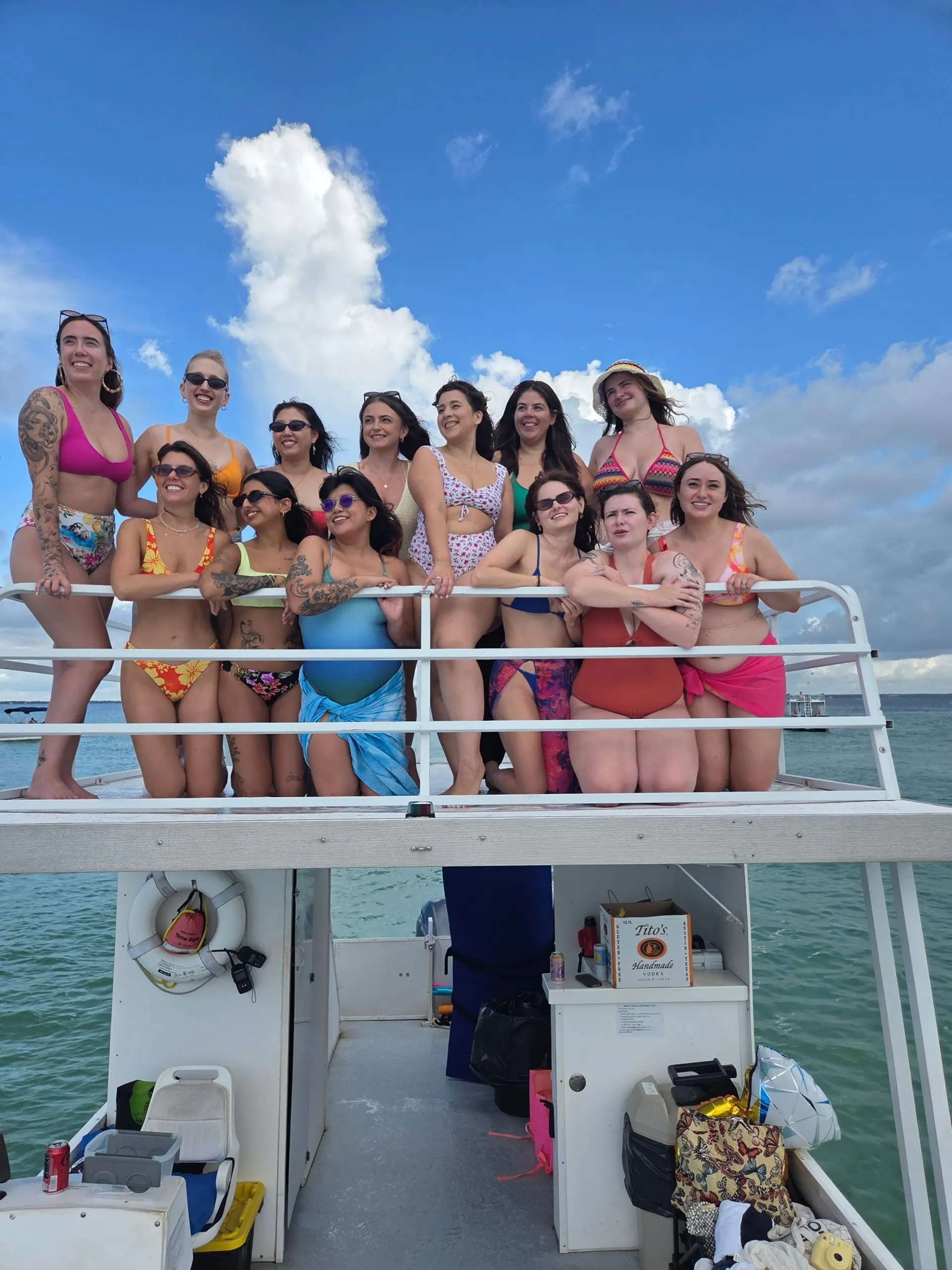 35ft Party Pontoon with a bathroom Upper deck with slide and wet bar