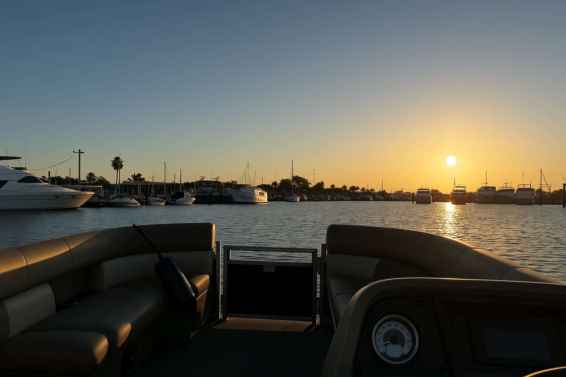 Luxury pontoon on the Gulf fishes/seats 9