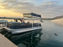  25ft Double Decker Tritoon Party Barge with a slide - Lake Pleasant boat photo
